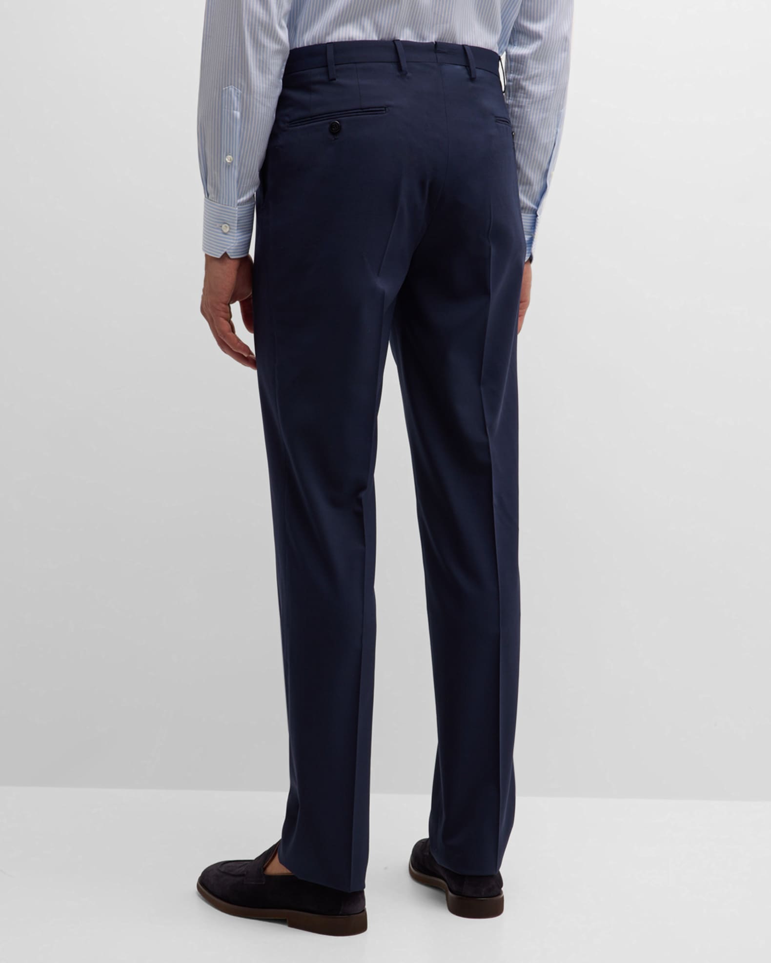 Incotex - Slim fit tropical wool trousers - dark grey – Slowear