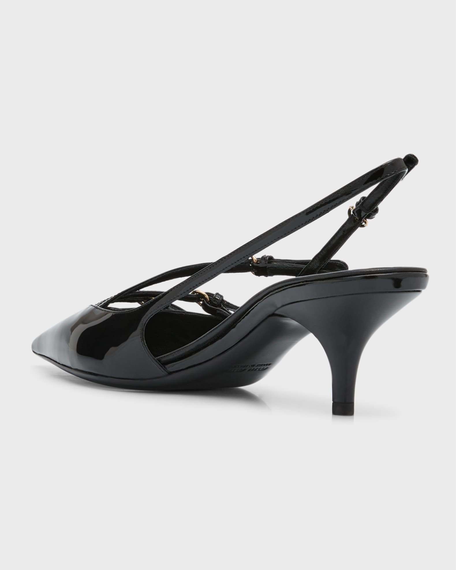 Miu Miu Patent Buckle-Trio Slingback Pumps | Neiman Marcus