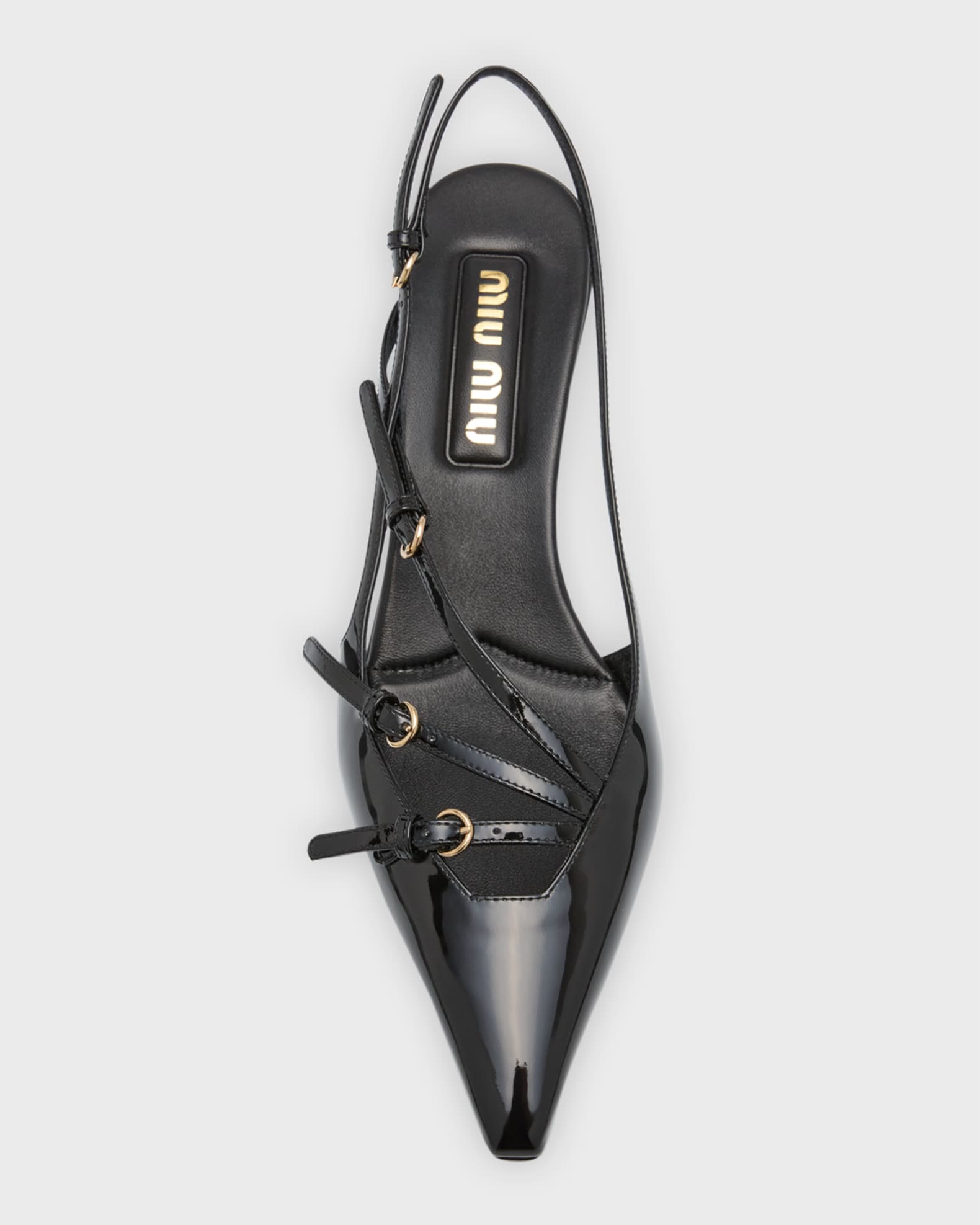 Patent Buckle-Trio Slingback Pumps | Neiman Marcus