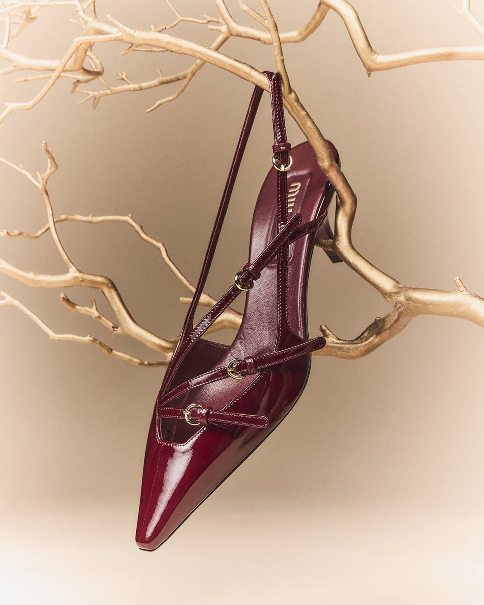 Patent Buckle-Trio Slingback Pumps | Neiman Marcus