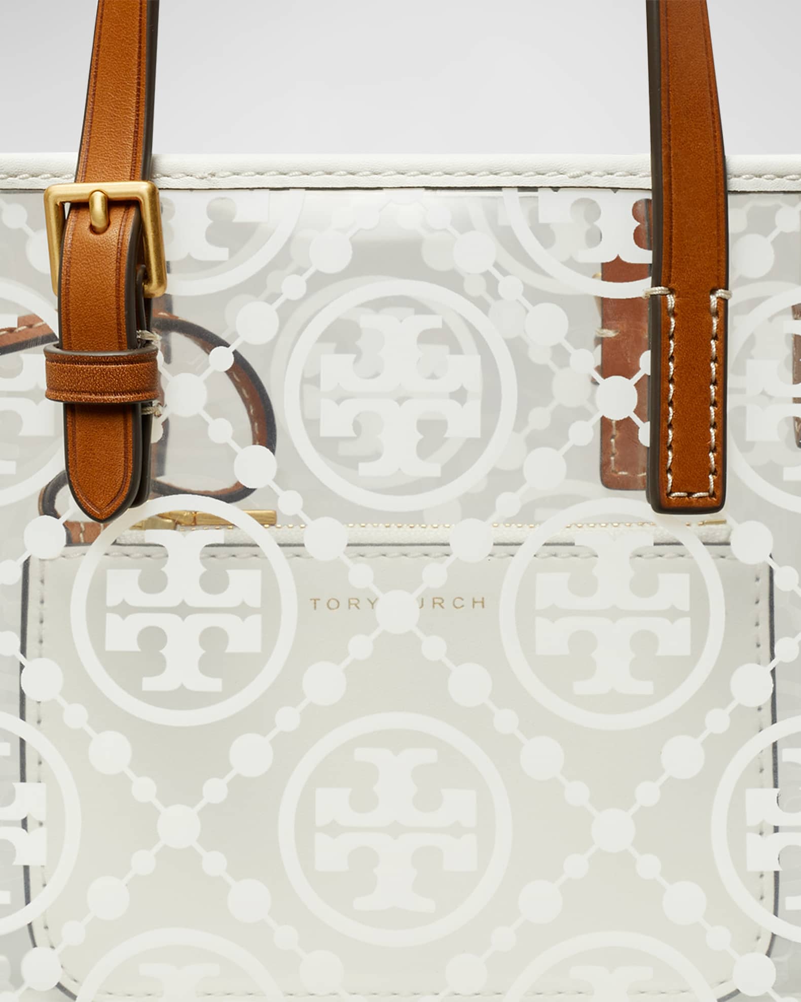 Tory Burch T Monogram Mini Clear Tote Bag | Neiman Marcus