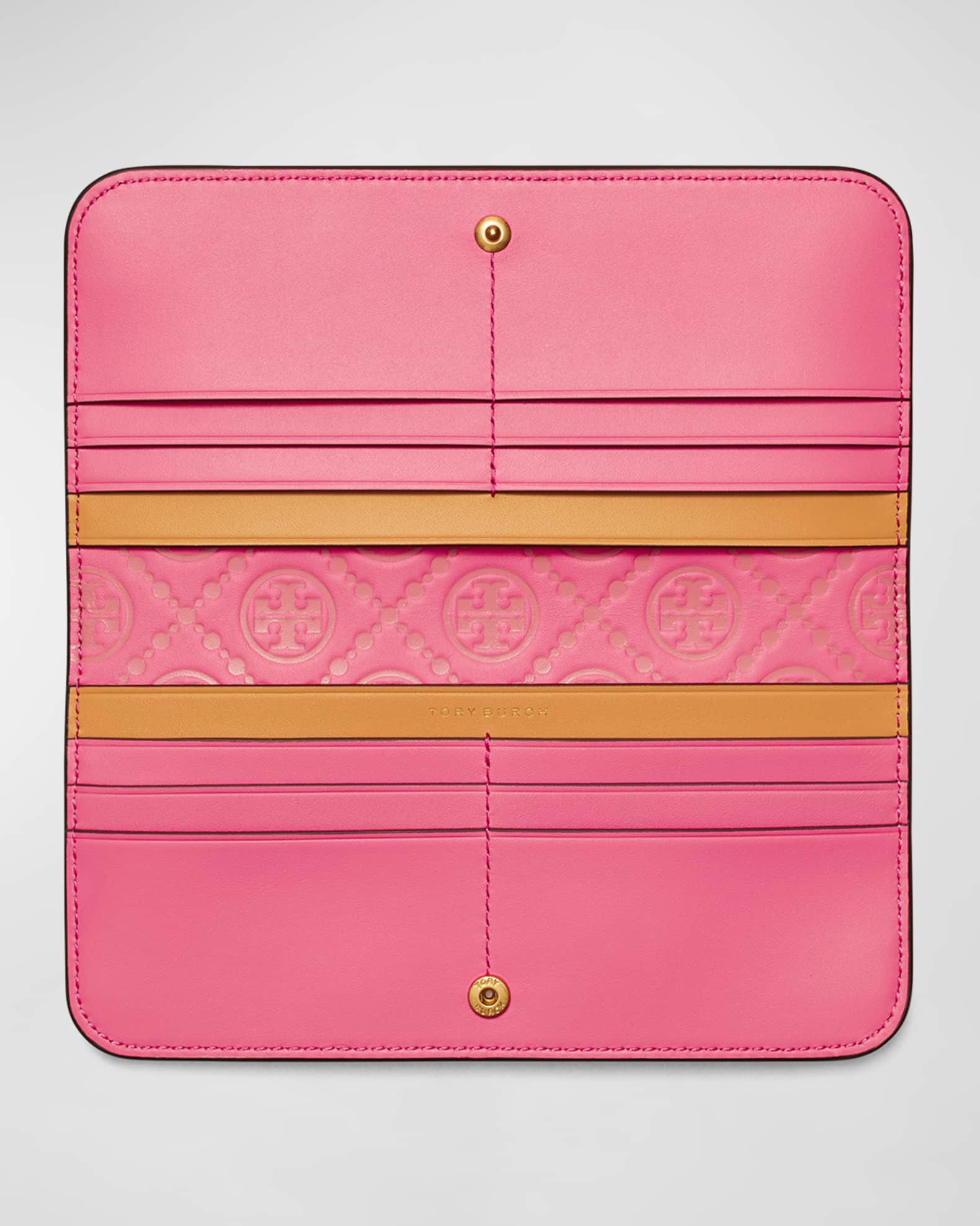 Tory Burch T Monogram Leather Slim Wallet Neiman Marcus