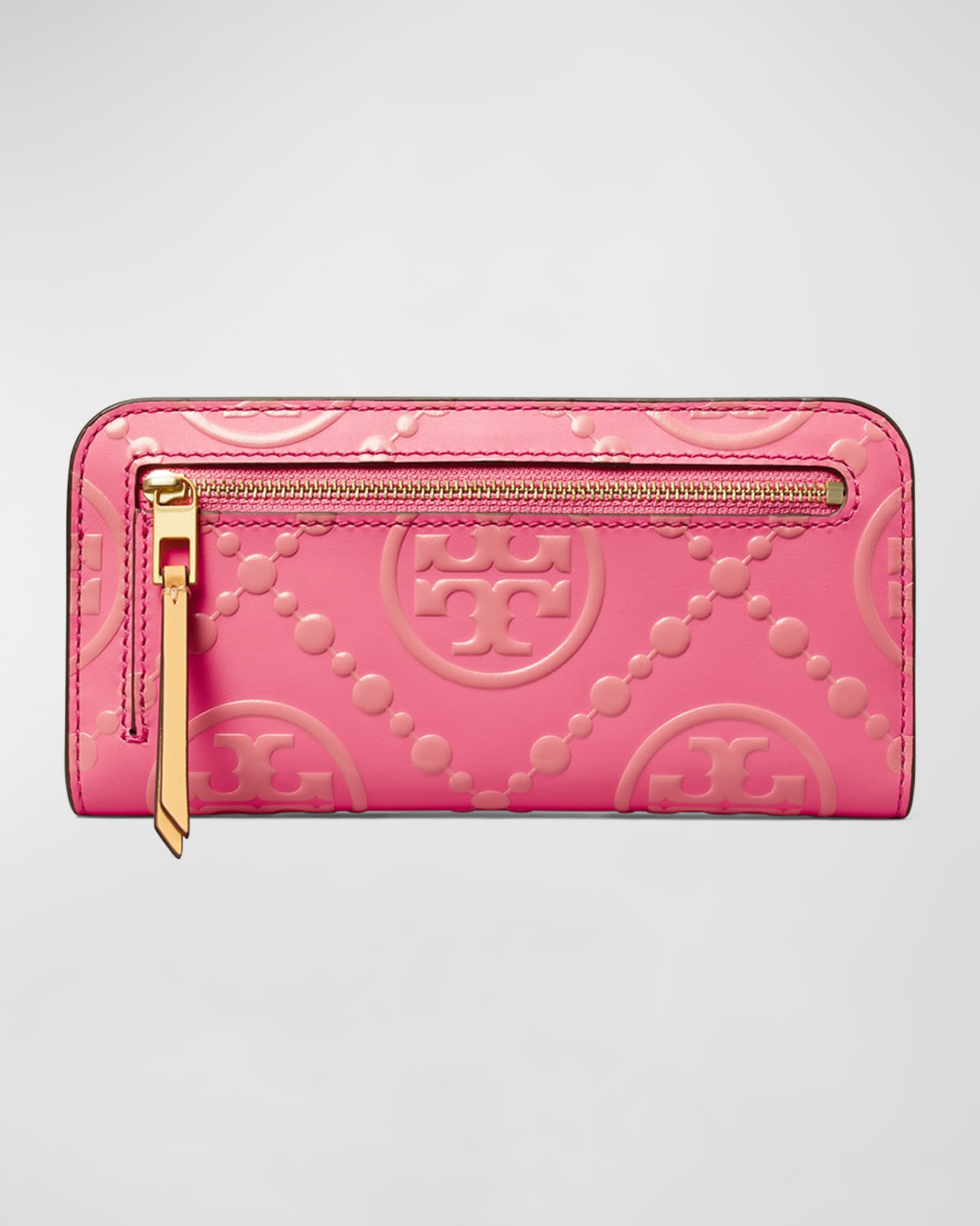 Tory Burch T Monogram Leather Slim Wallet Neiman Marcus