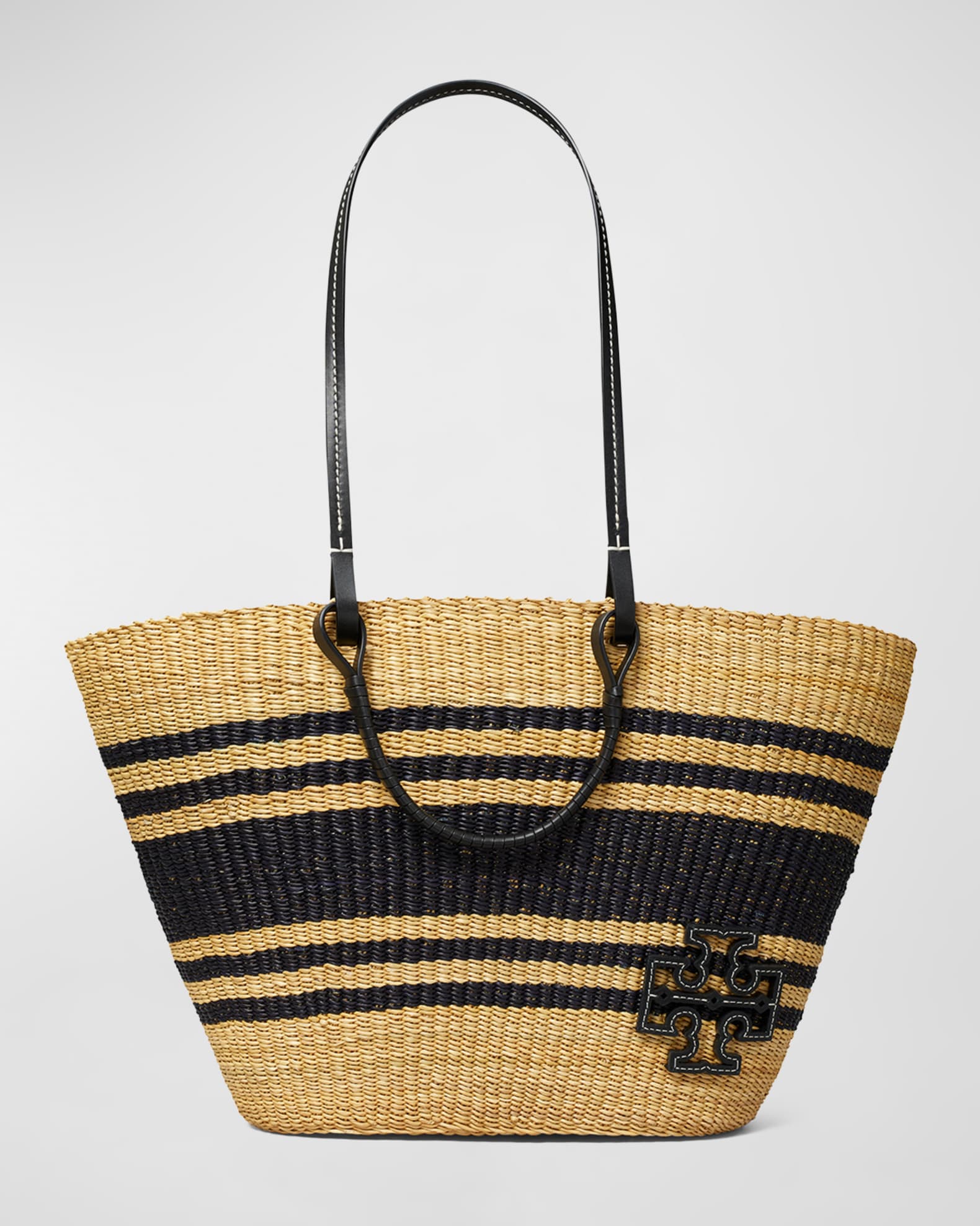 Tory Burch Ella Striped Basket Tote Bag | Neiman Marcus