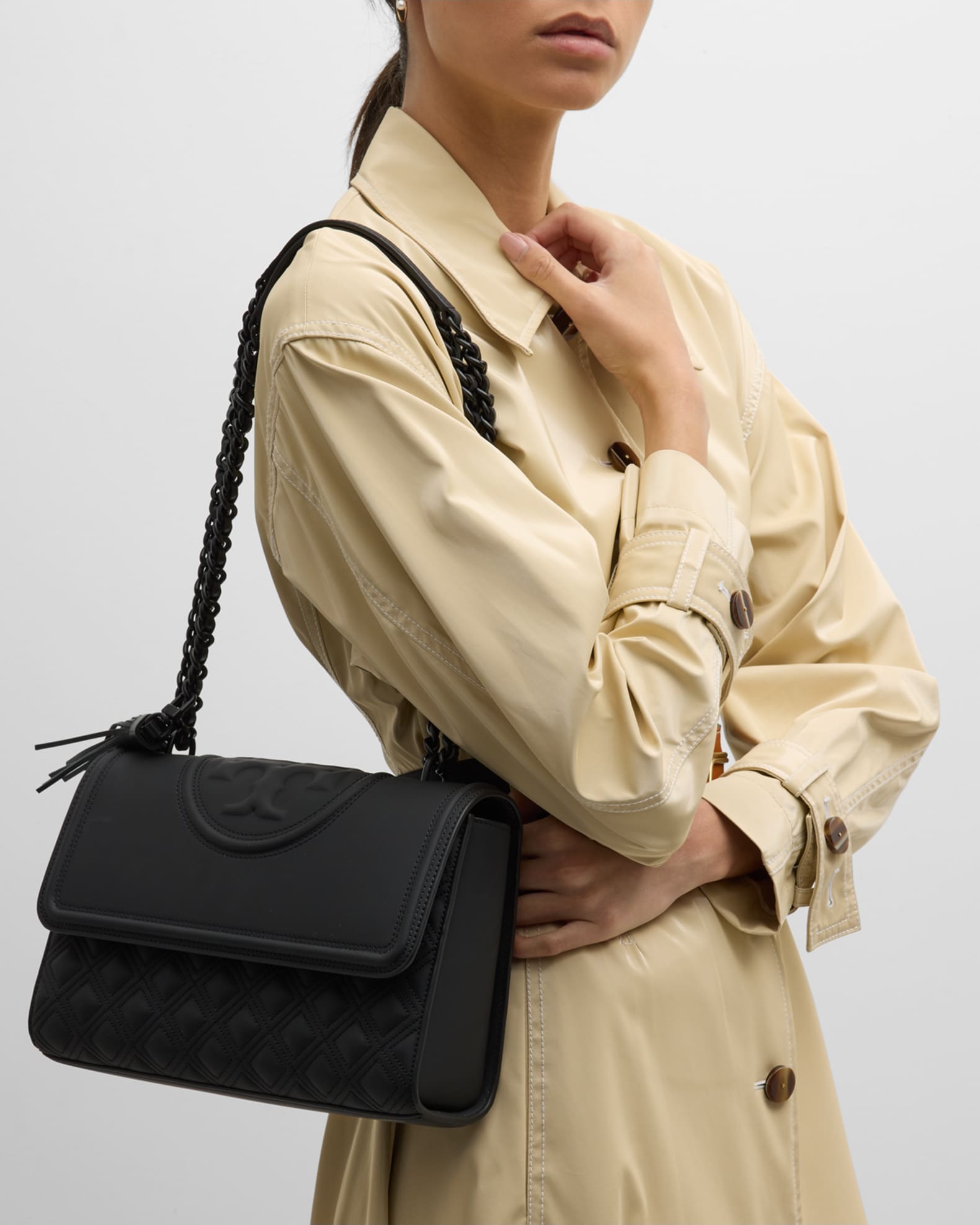 Tory burch fleming matte black cheap