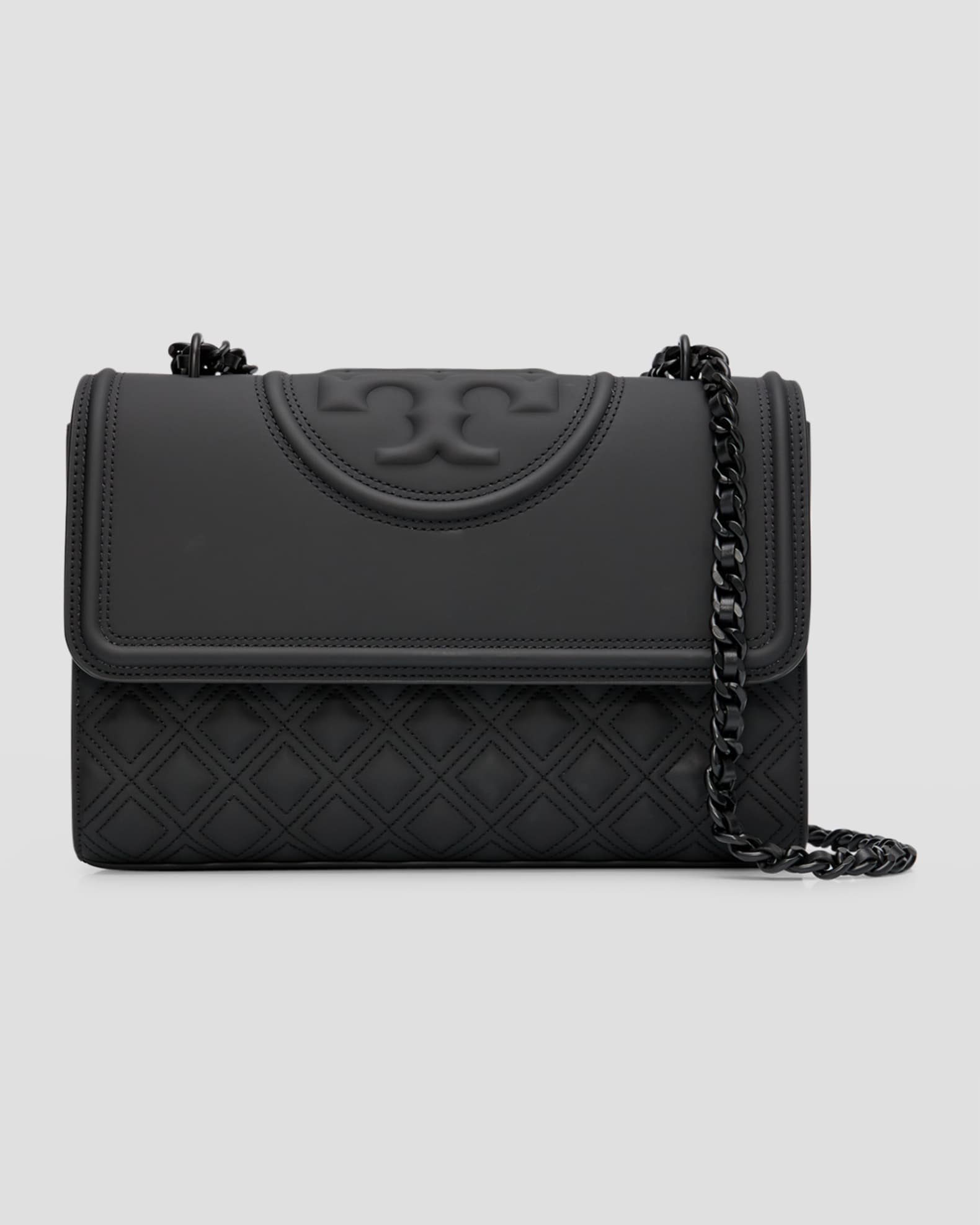 Tory Burch Fleming Matte Convertible Shoulder Bag Black