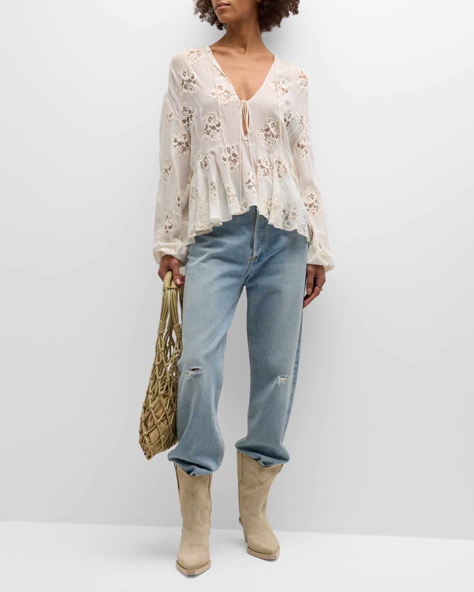 Vijiv Women's Peplum Blouse - V-Neck Flutter Sleeve Top With Smocked Waist