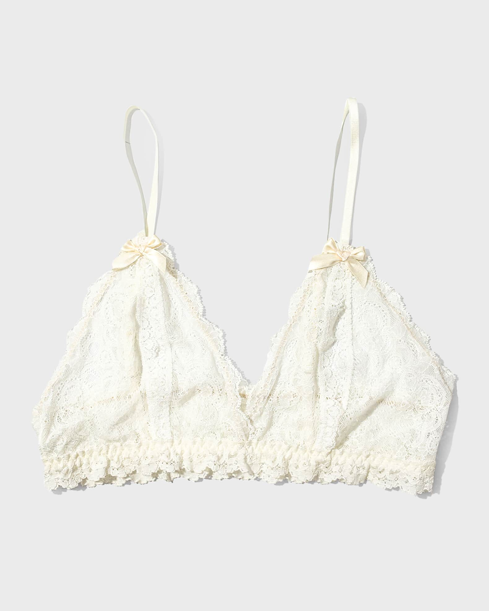 White Silk Bralette, Luxury Triangle Bra. -  Canada