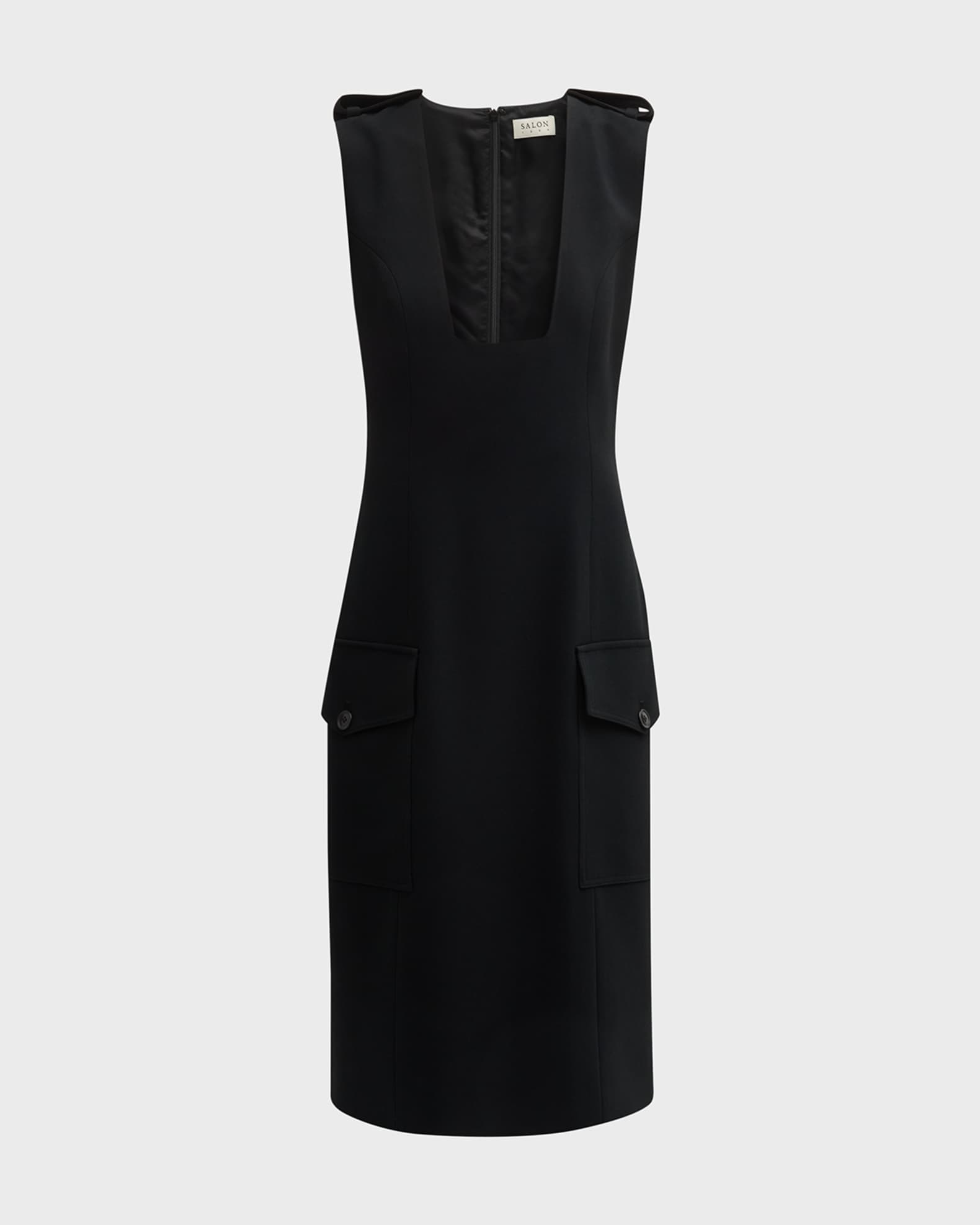 Salon 1884 Vero Plunging Sleeveless Dress