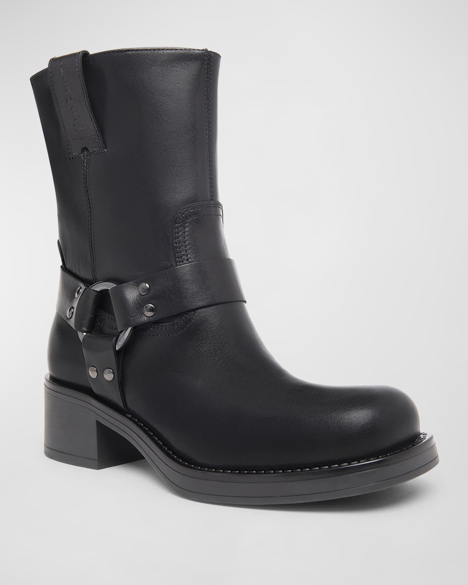 Leather Harness Biker Booties 1