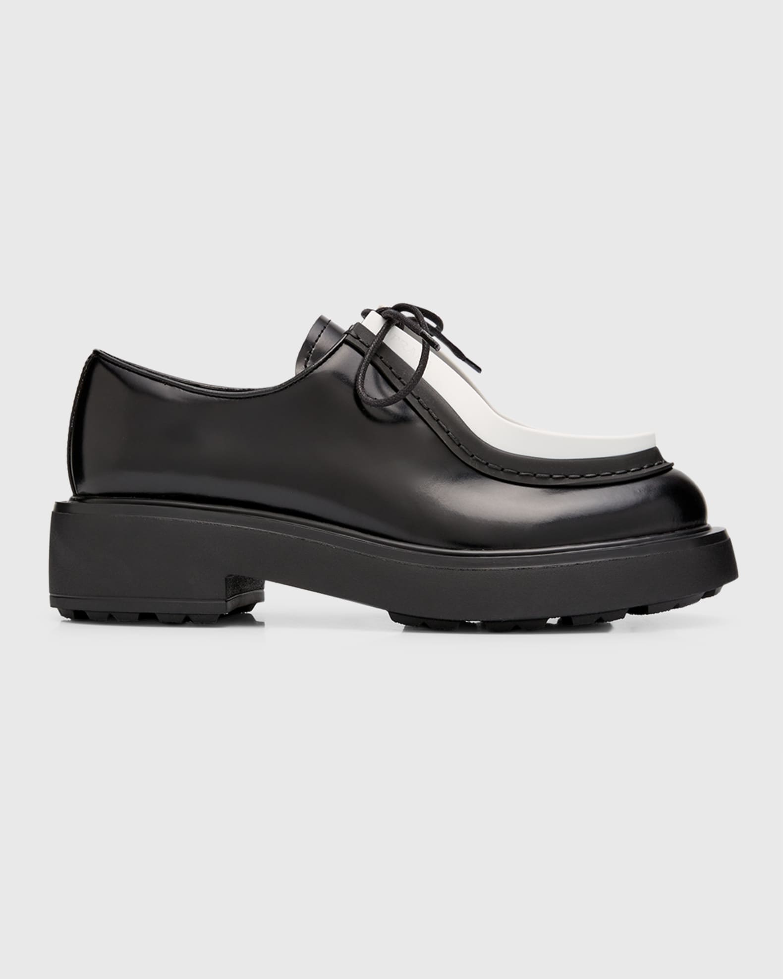 Prada Bicolor Leather Casual Loafers | Neiman Marcus