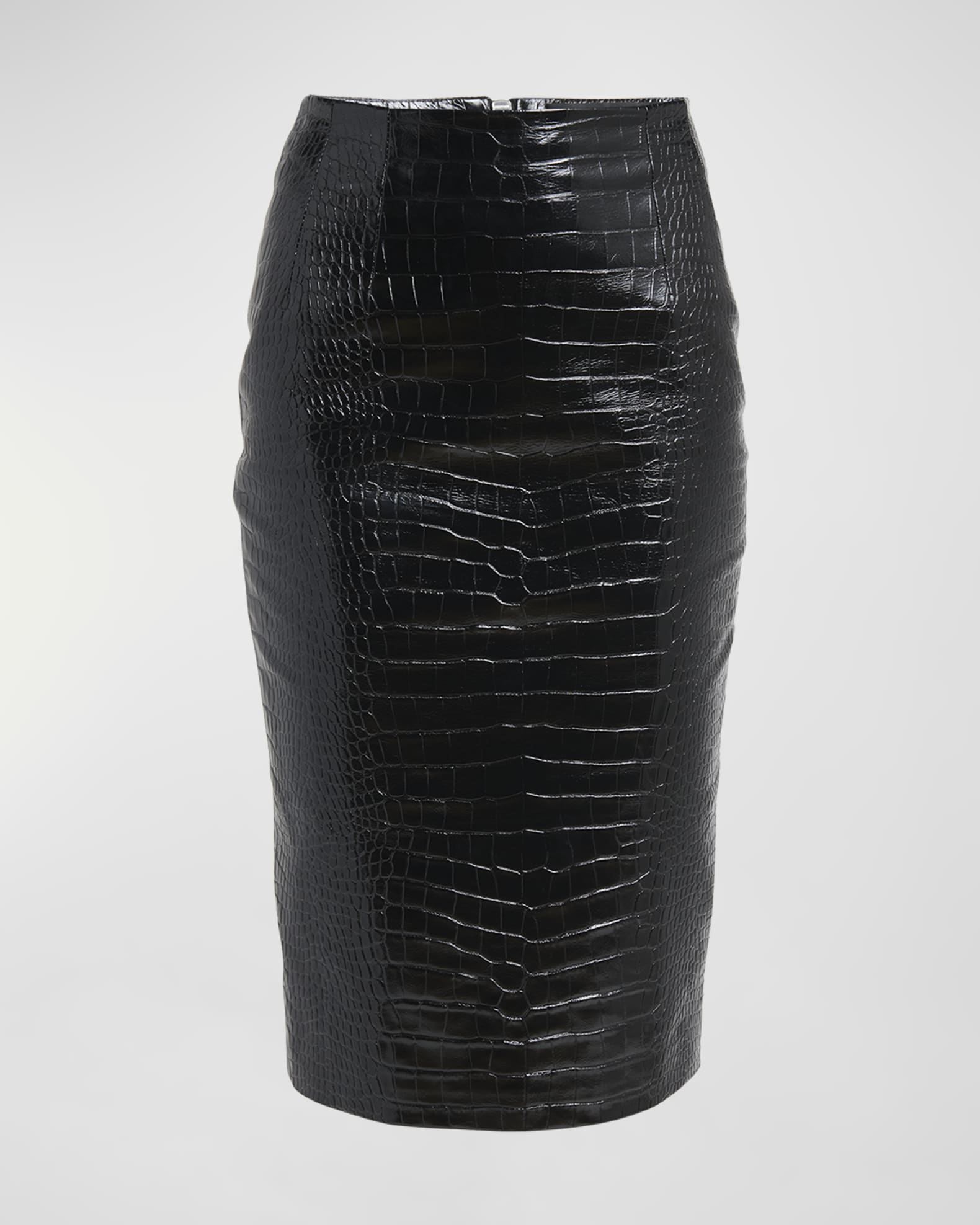 Embossed faux leather pencil skirt top