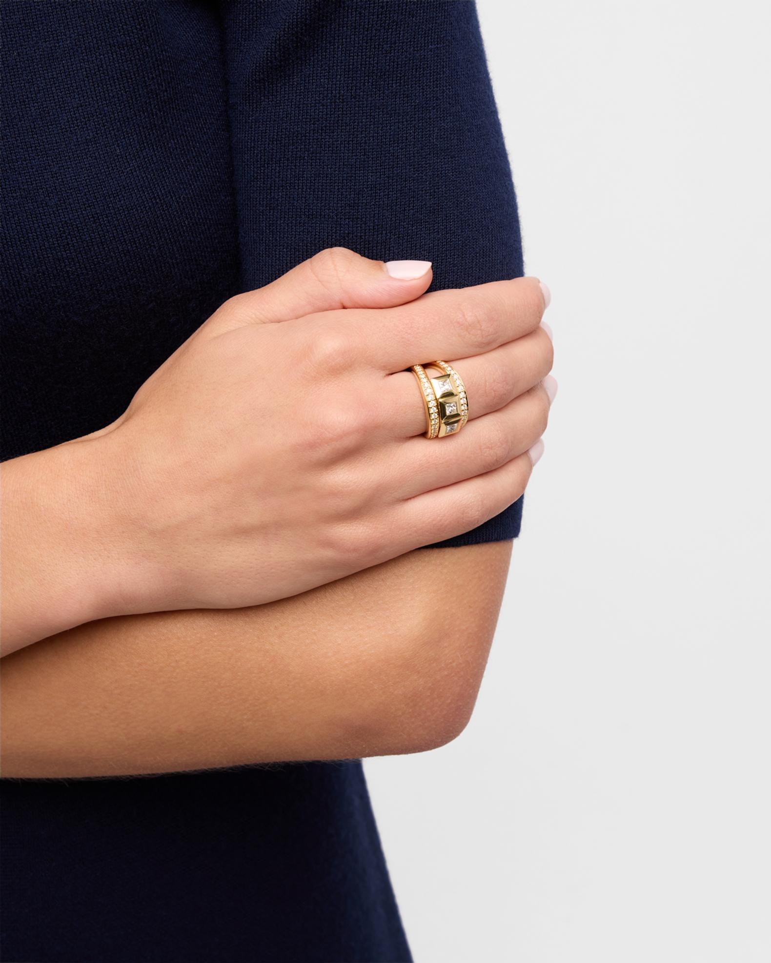 Tamara Comolli 18k Yellow Gold Curriculum Vitae Diamond Ring, Size 7 ...