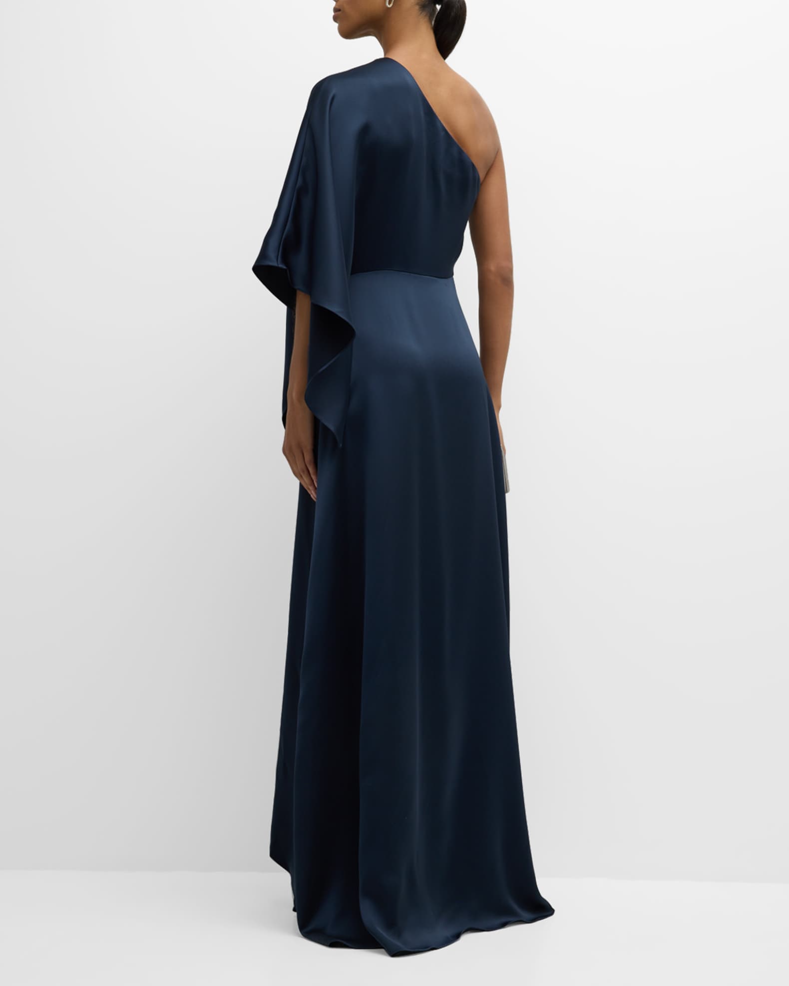 Ramy Brook HighLow OneShoulder KimonoSleeve Gown Neiman Marcus