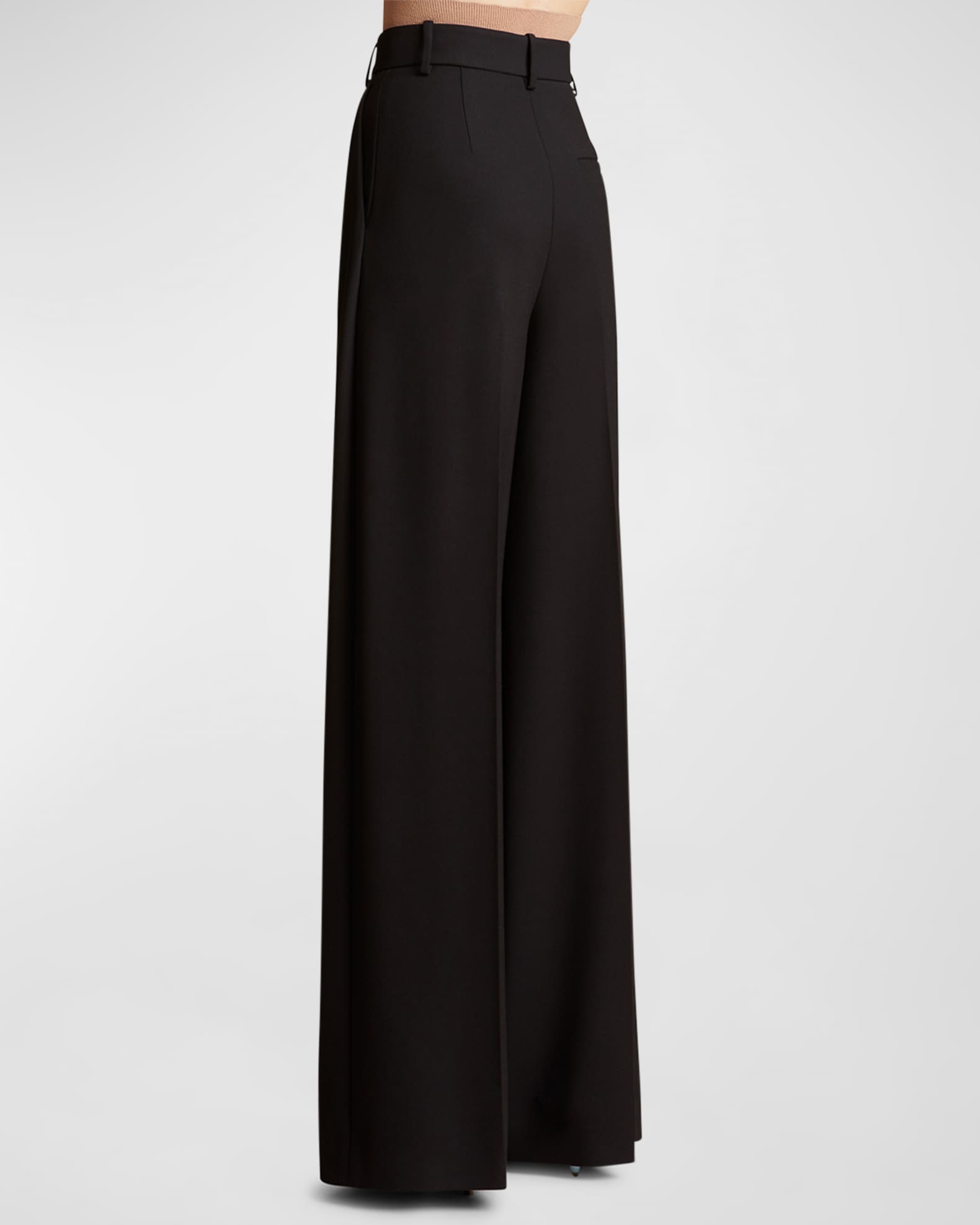Womens Eskandar black Wool-Rich Trousers
