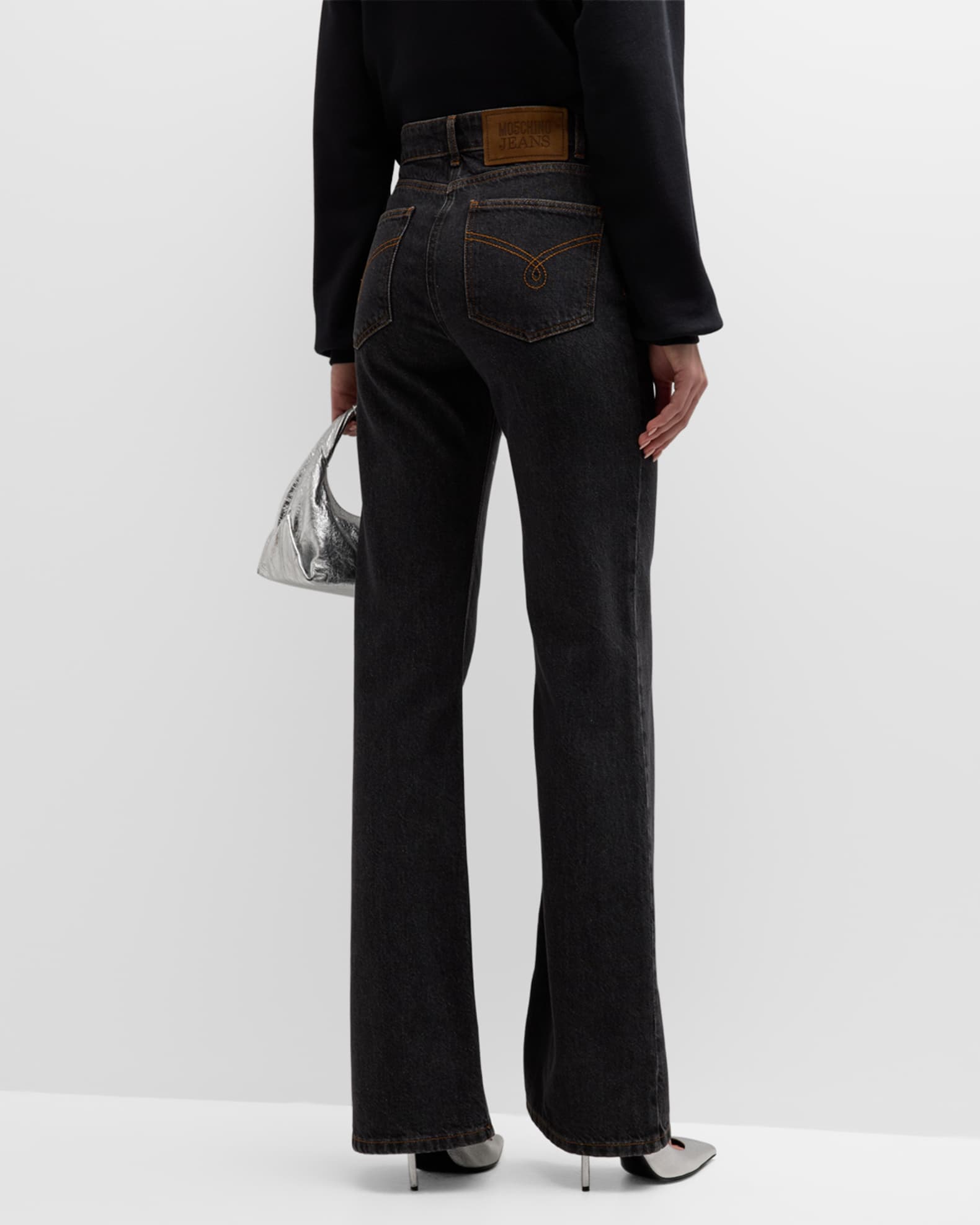 Moschino Jeans High Rise Flared Jeans | Neiman Marcus