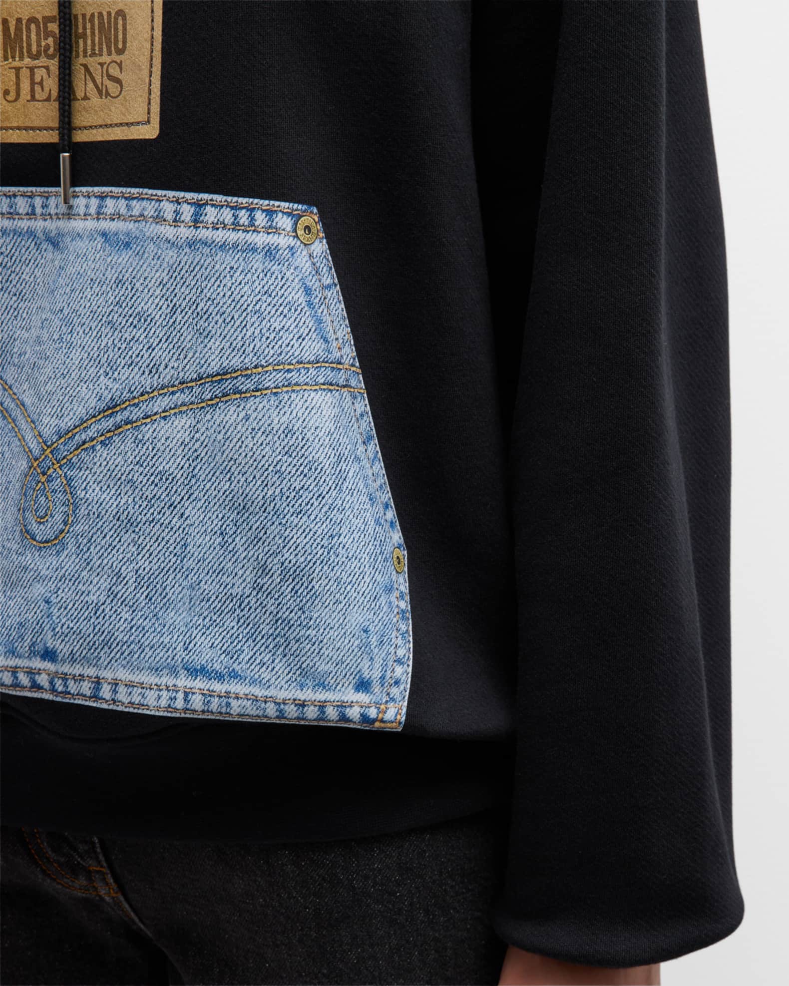 Fendi Medium FF Jeans Reactive Flat Pouch Bag