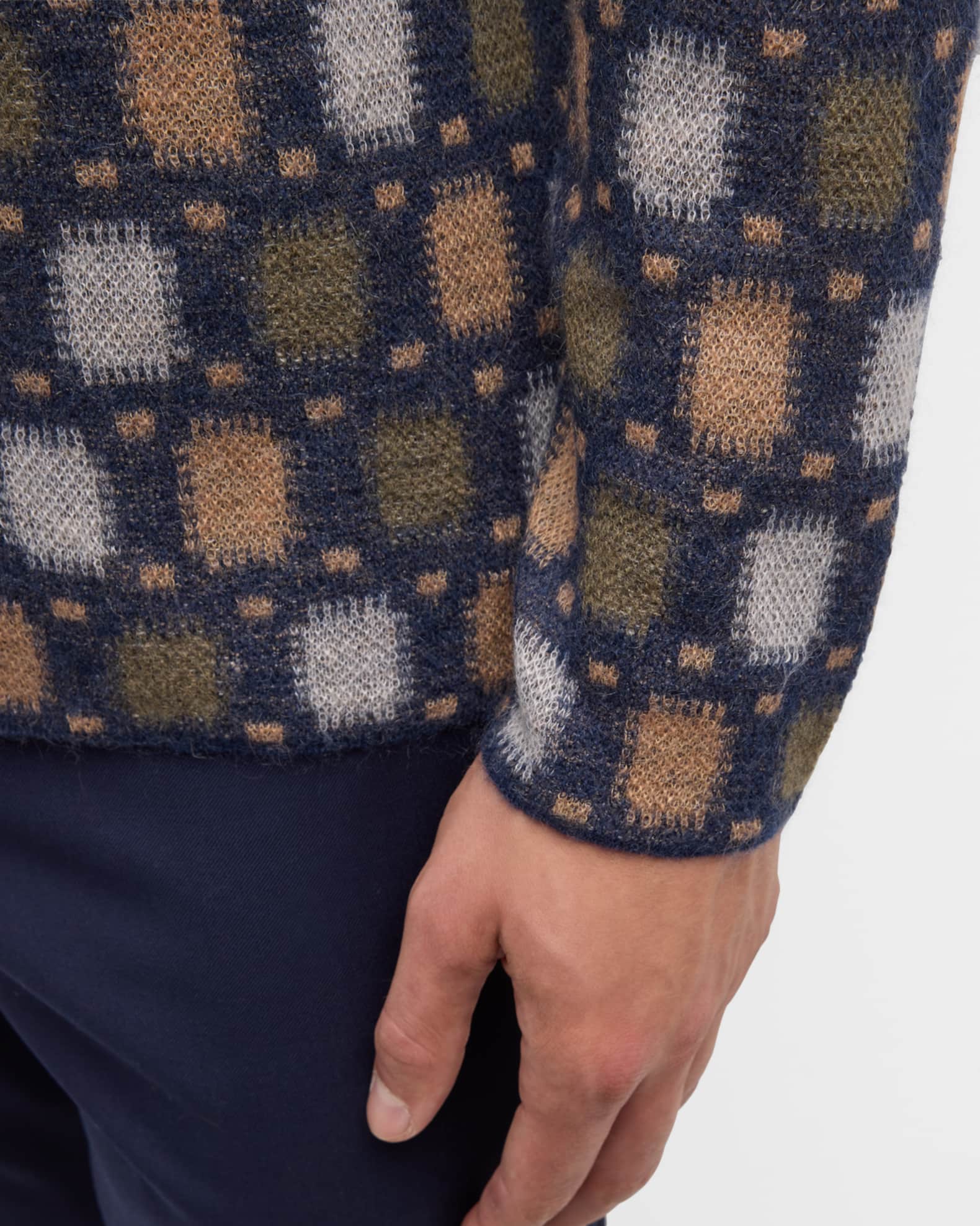 Giorgio Armani Men's Maglia Mohair and Wool Knit Pullover Sweater