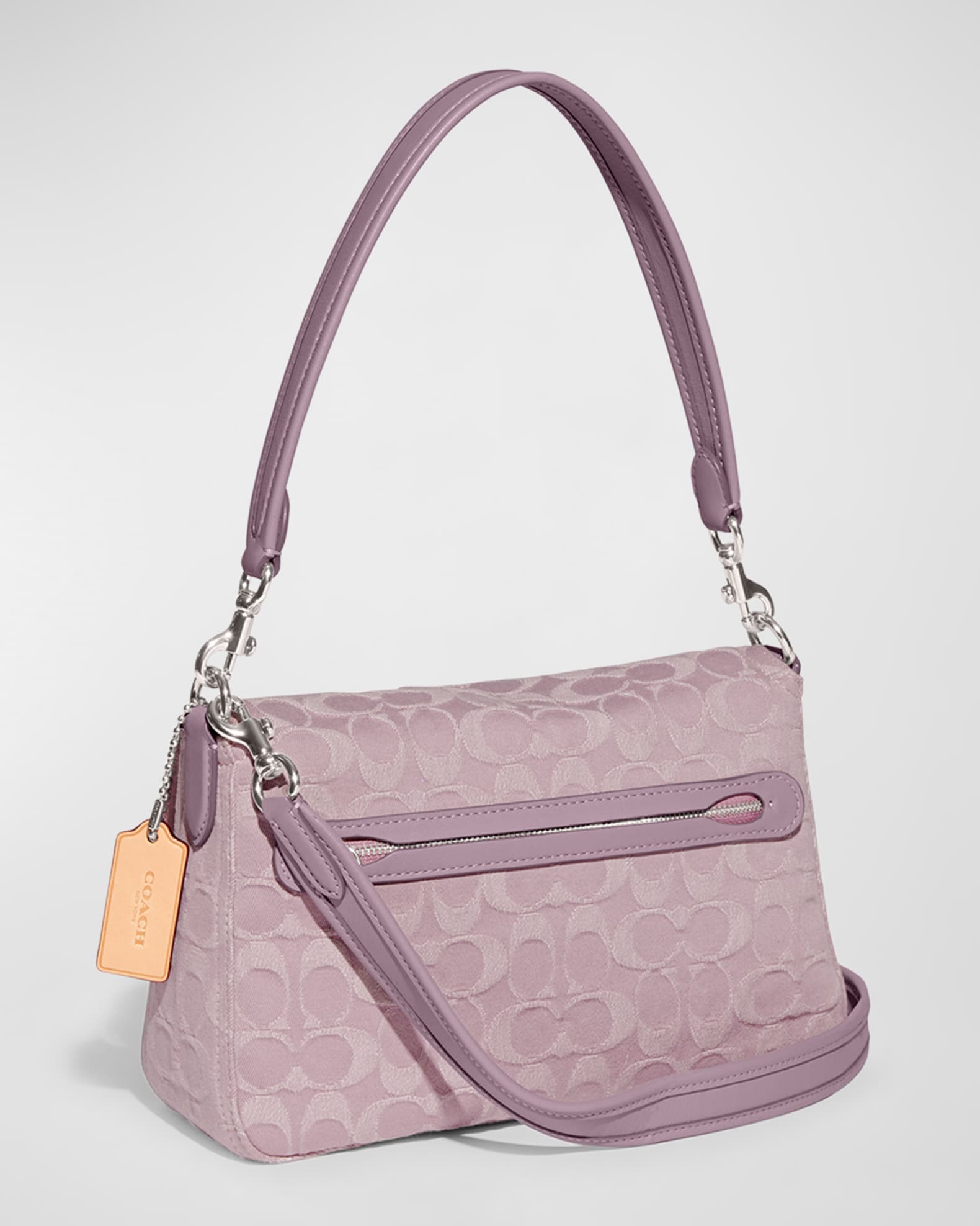 Coach Tabby Monogram Washed Denim Shoulder Bag Neiman Marcus