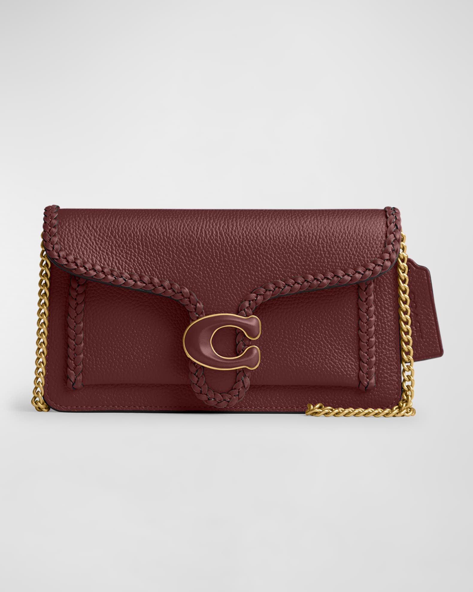 COACH Tabby Chain Clutch In Signature Canvas With Beadchain