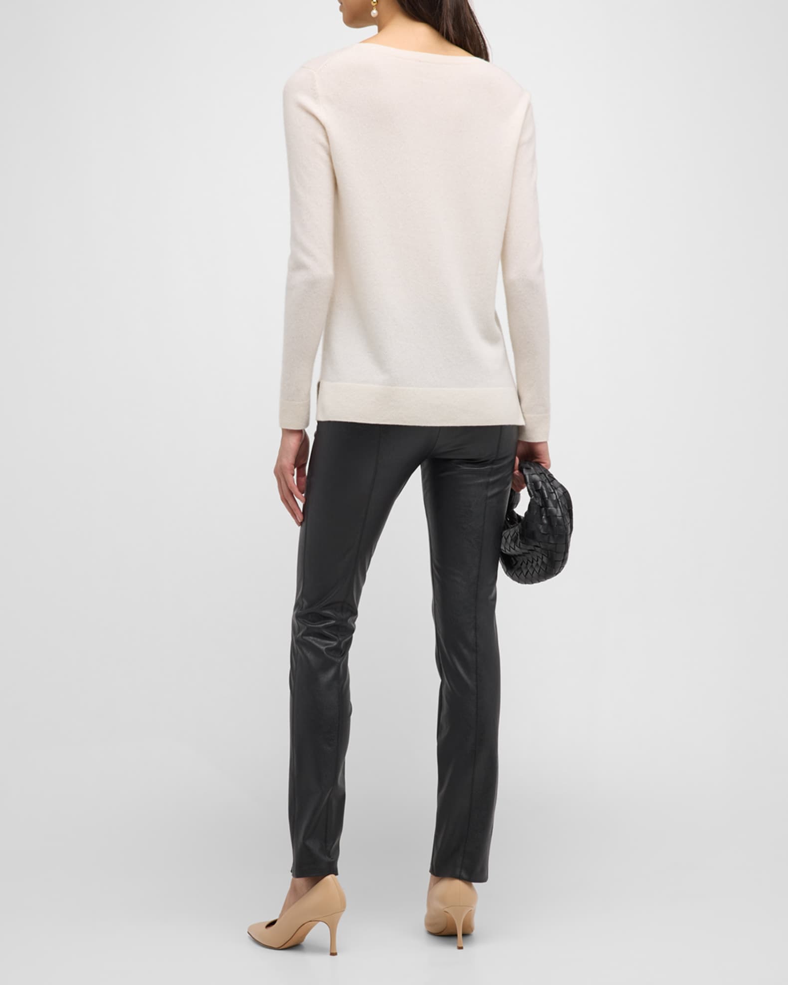 Avenue Montaigne Black Elastane Flared Pants main image 1