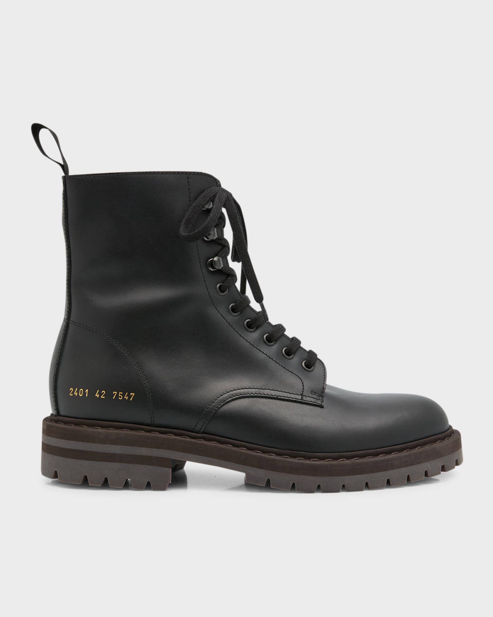 Common Projects Men's Leather Zip Combat Boots | Neiman Marcus