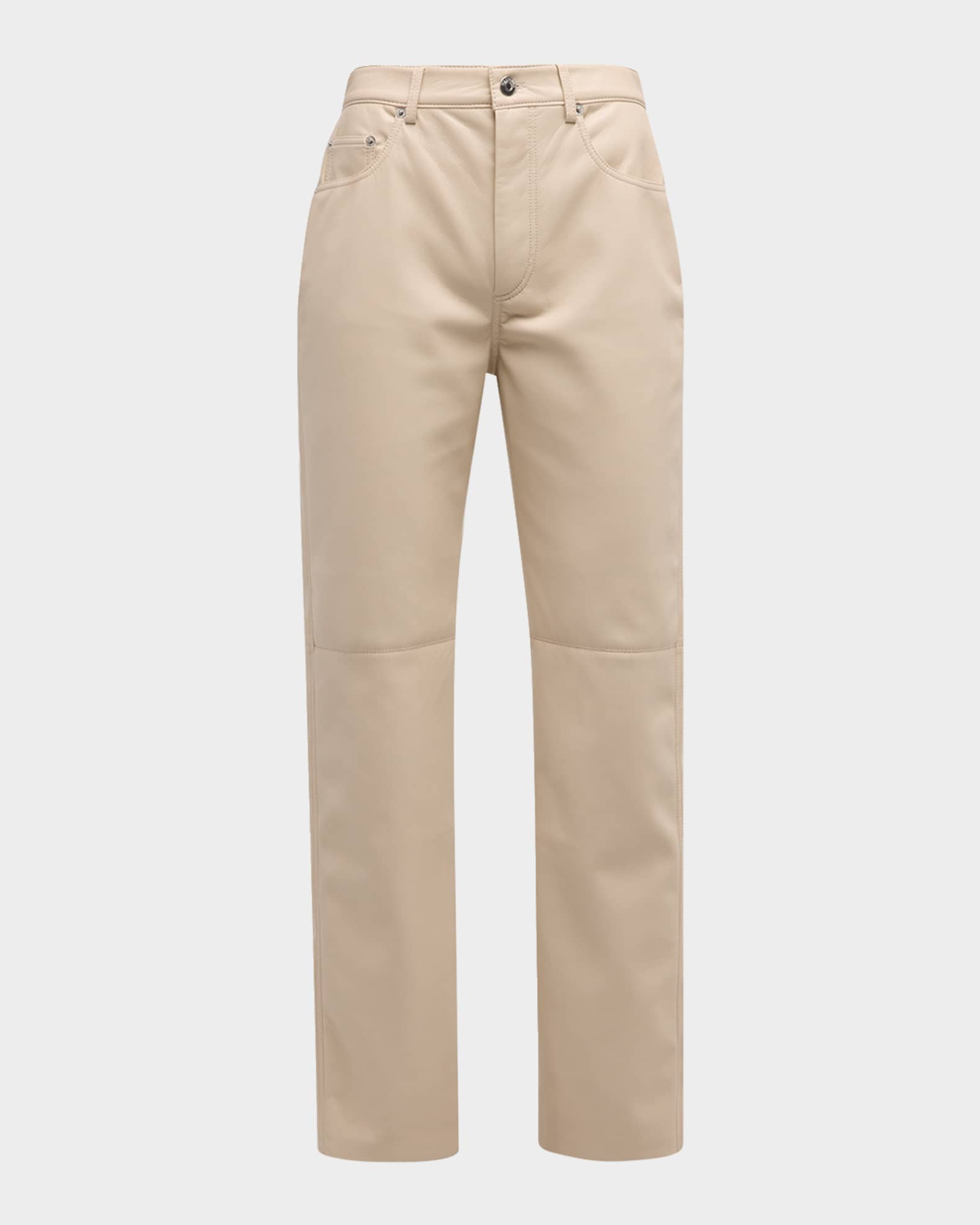 Vinni Straight-Leg Alt-Leather Crop Pants 0