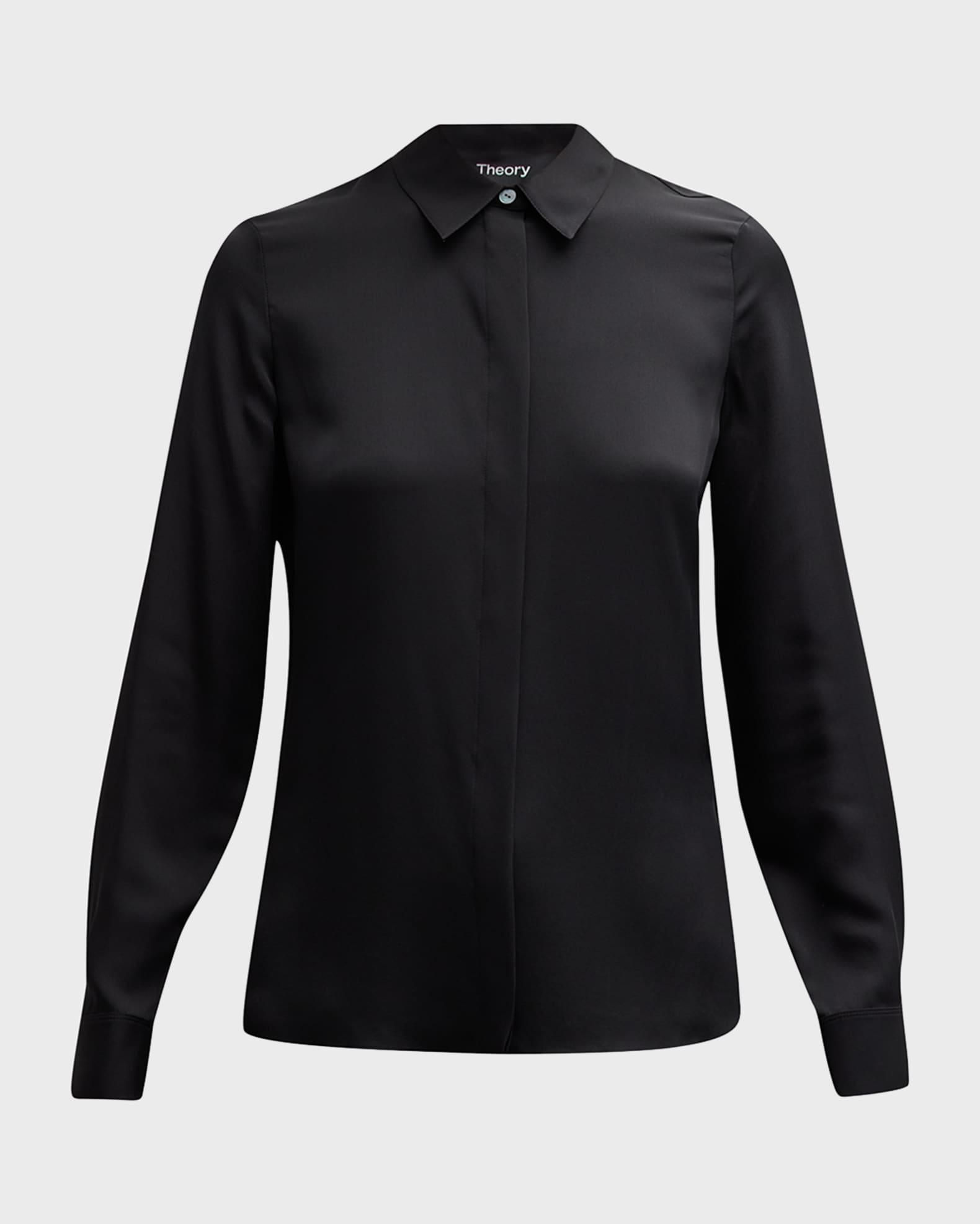 Theory womens Classic Fitted Silk Shirt, xl, Brown - Walmart.com
