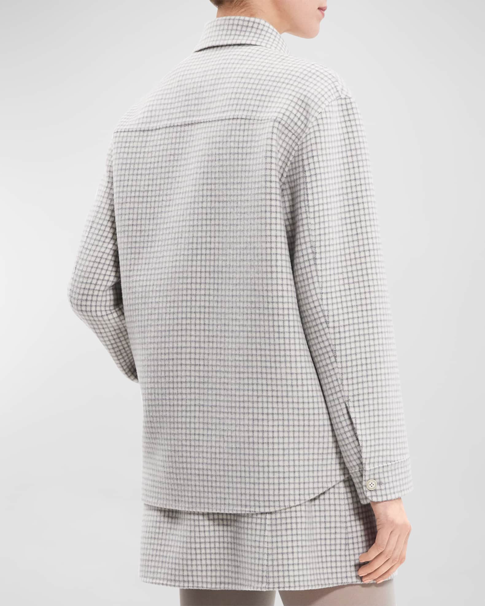Theory Checked Shirt Jacket | Neiman Marcus