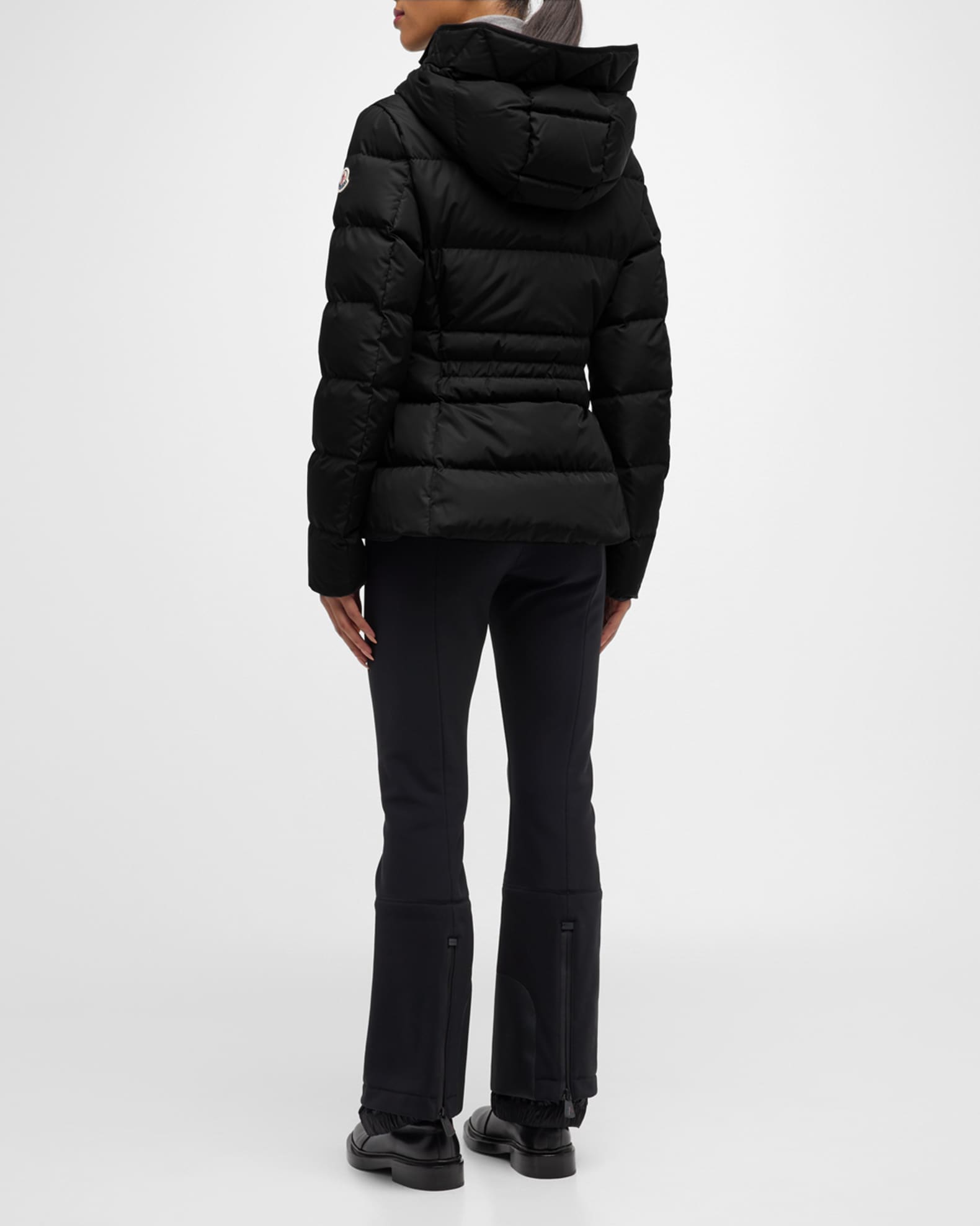 Moncler Avoce Hooded Puffer Jacket with Elastic Belt | Neiman Marcus