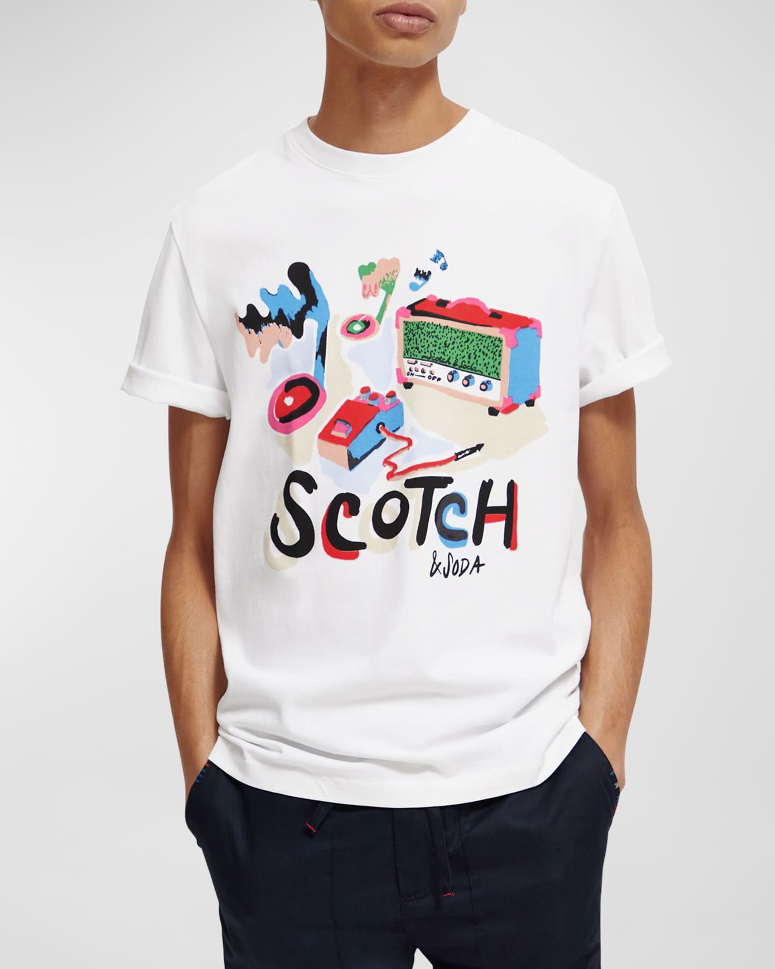 Scotch & Soda Men's Day Night Graphic T-Shirt Neiman Marcus