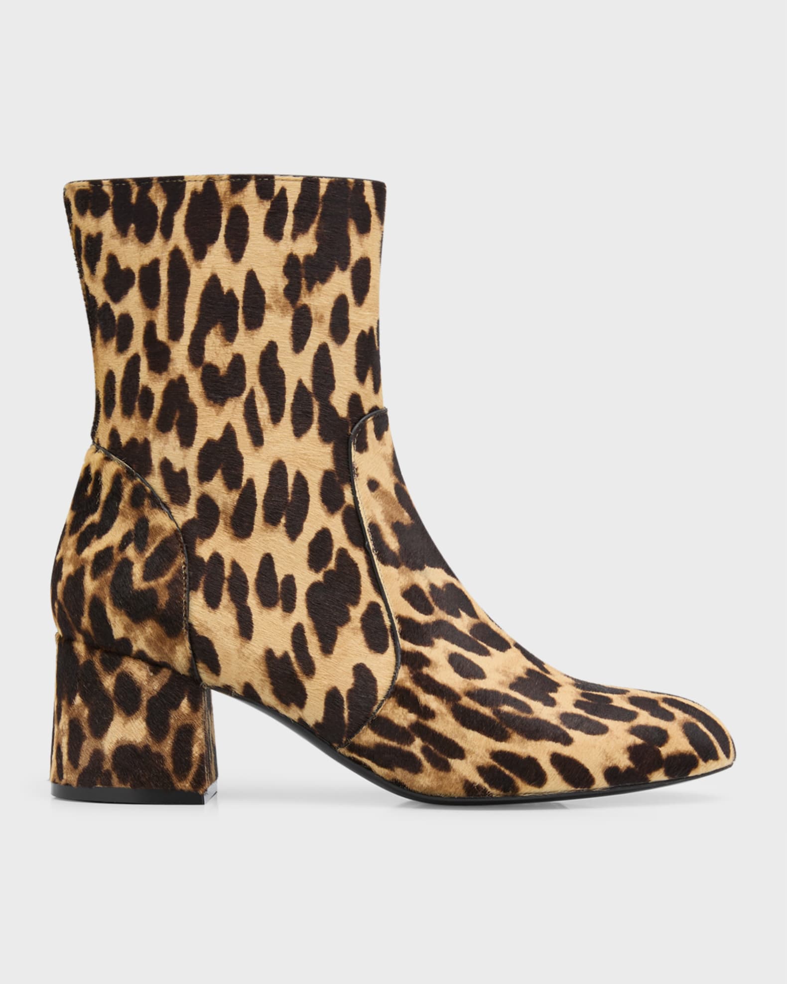 Women's Leopard Ankle Boots with Retro Zip Closure and Pointed Toe - Shop  Now!