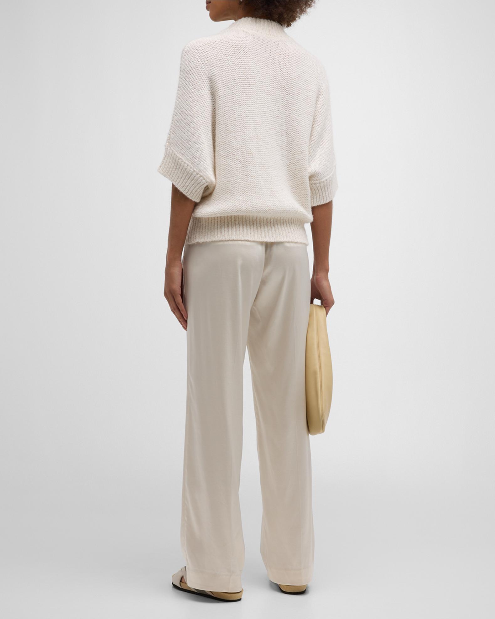 Shine Like A Diamond Sequin Cable Knit Sweater Top