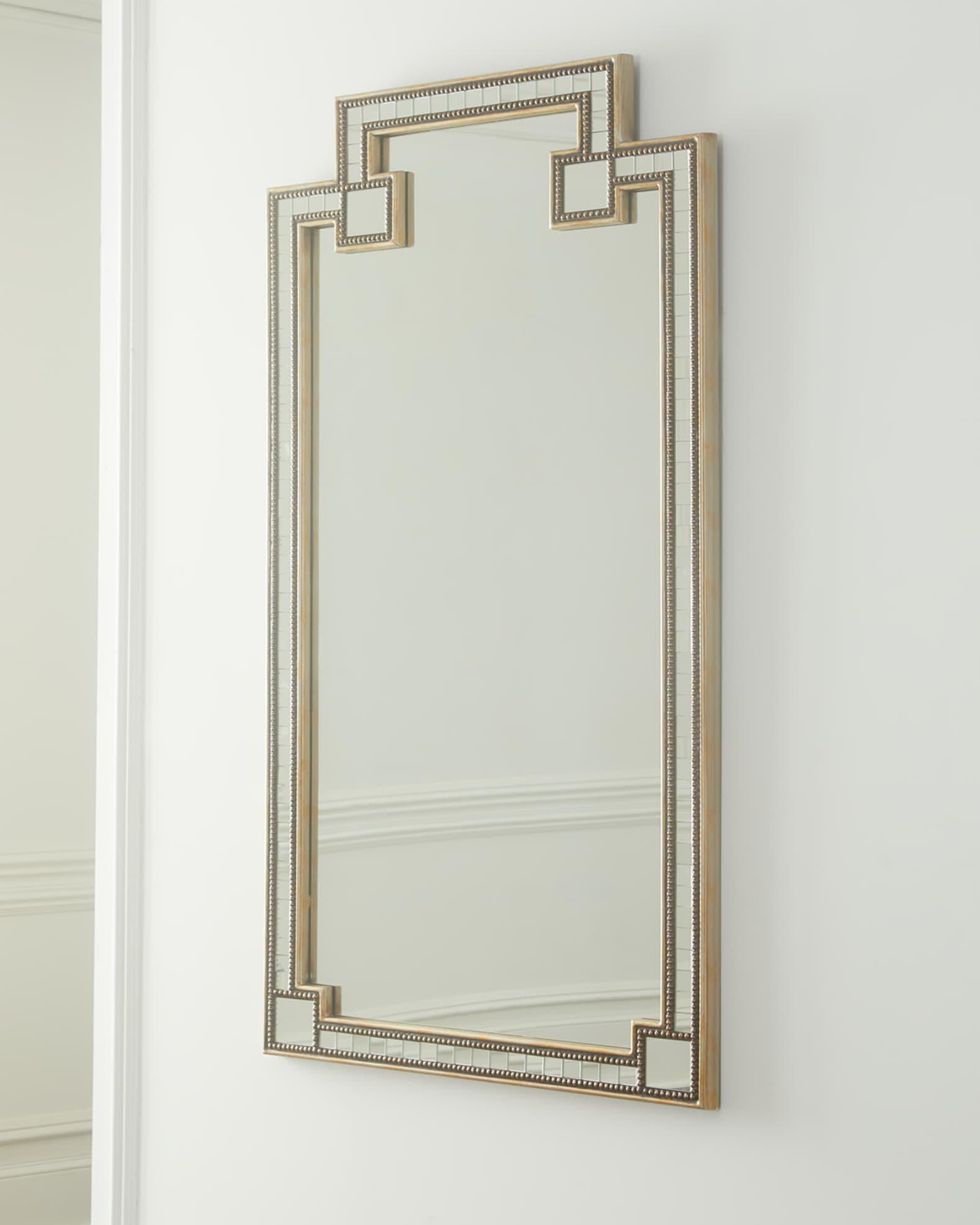 John-Richard Collection Mosaic Floor Mirror | Neiman Marcus