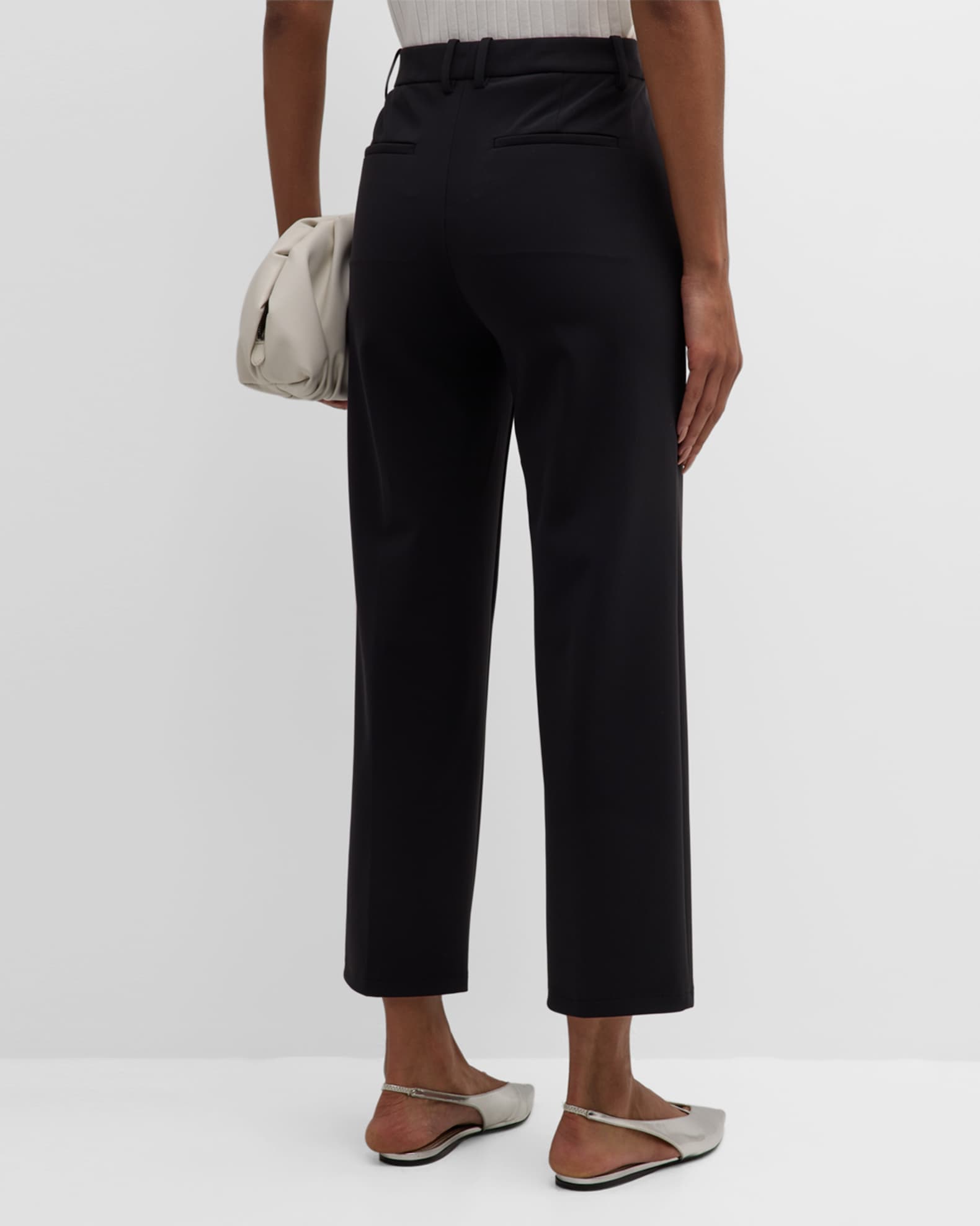 Theory Ponte High-Waist Straight Pants | Neiman Marcus