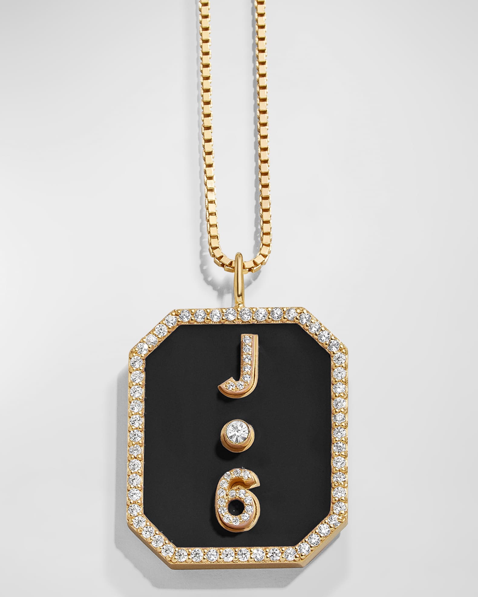 Louis Vuitton Dog Tag 18k Rose Gold Pendant Necklace For Sale