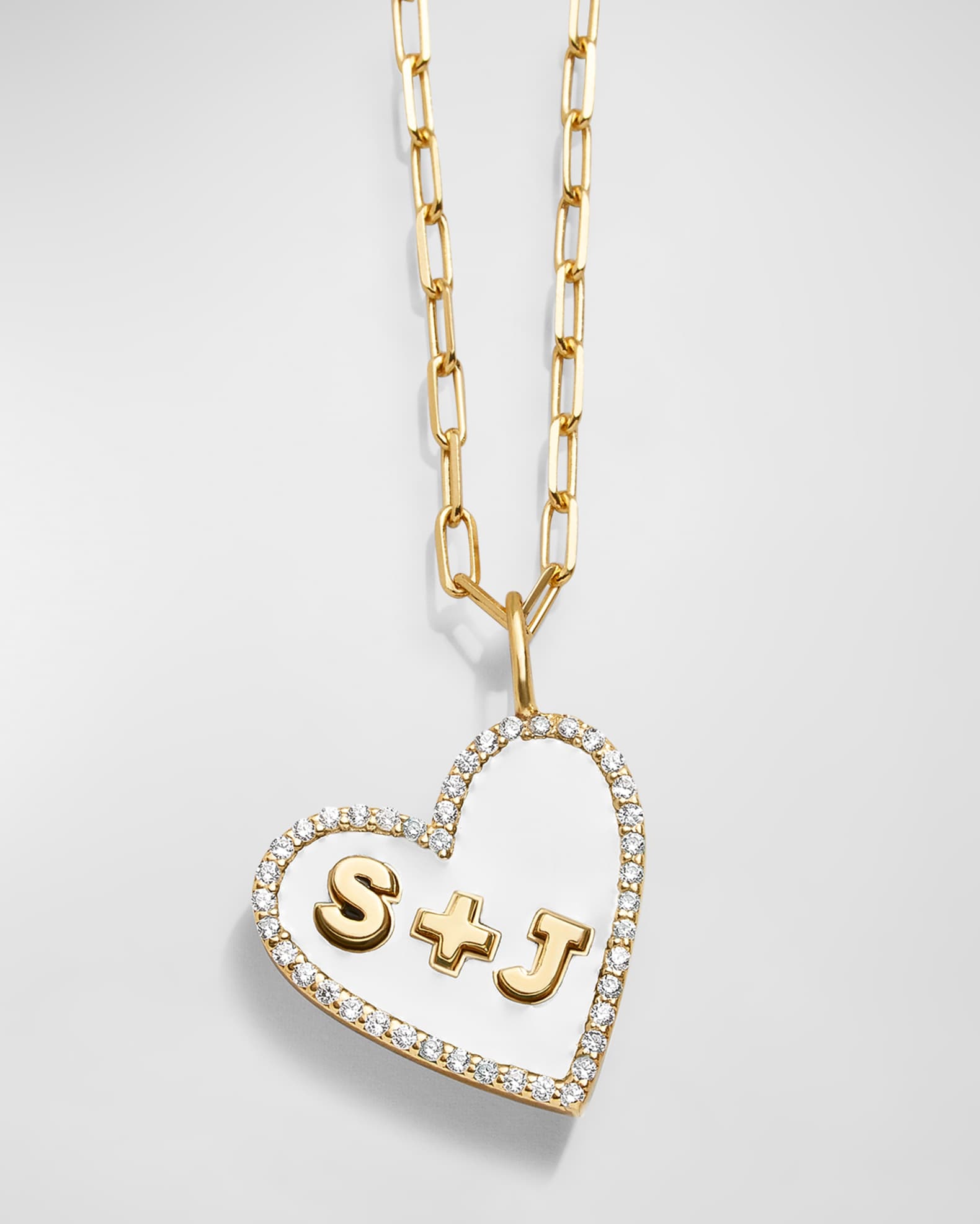 BaubleBar 18K Gold-Plated Custom Reversible Heart Necklace