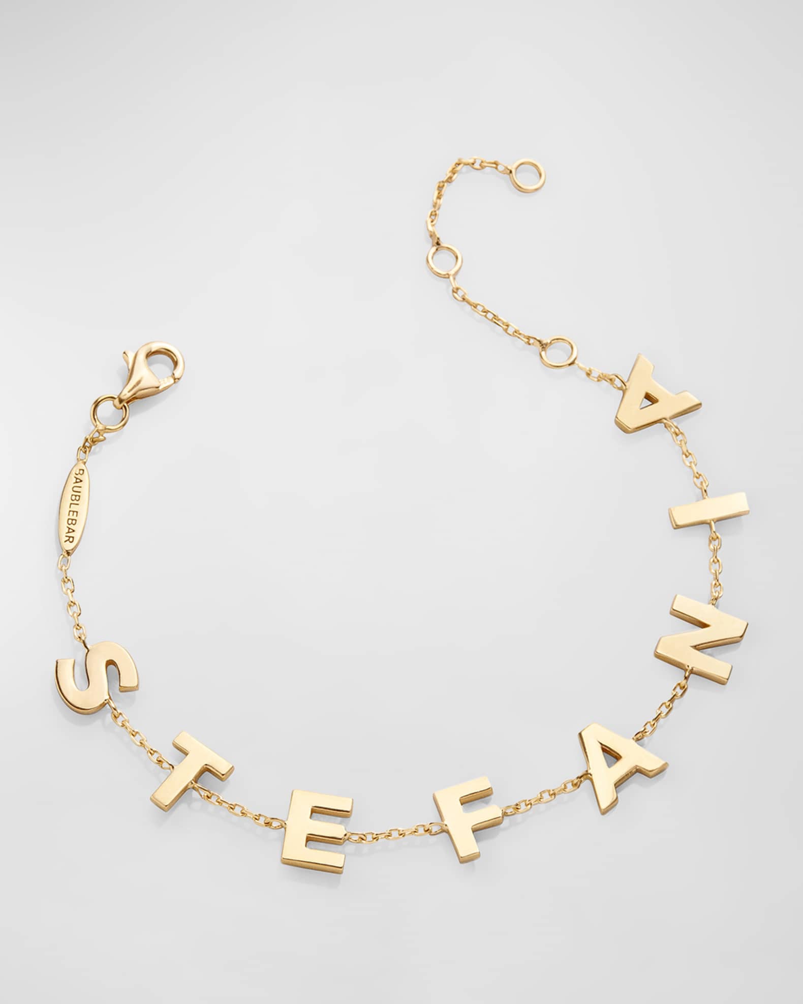 18k Gold Plated Alphabet Name Bracelet Hand Jewelry Sparkling