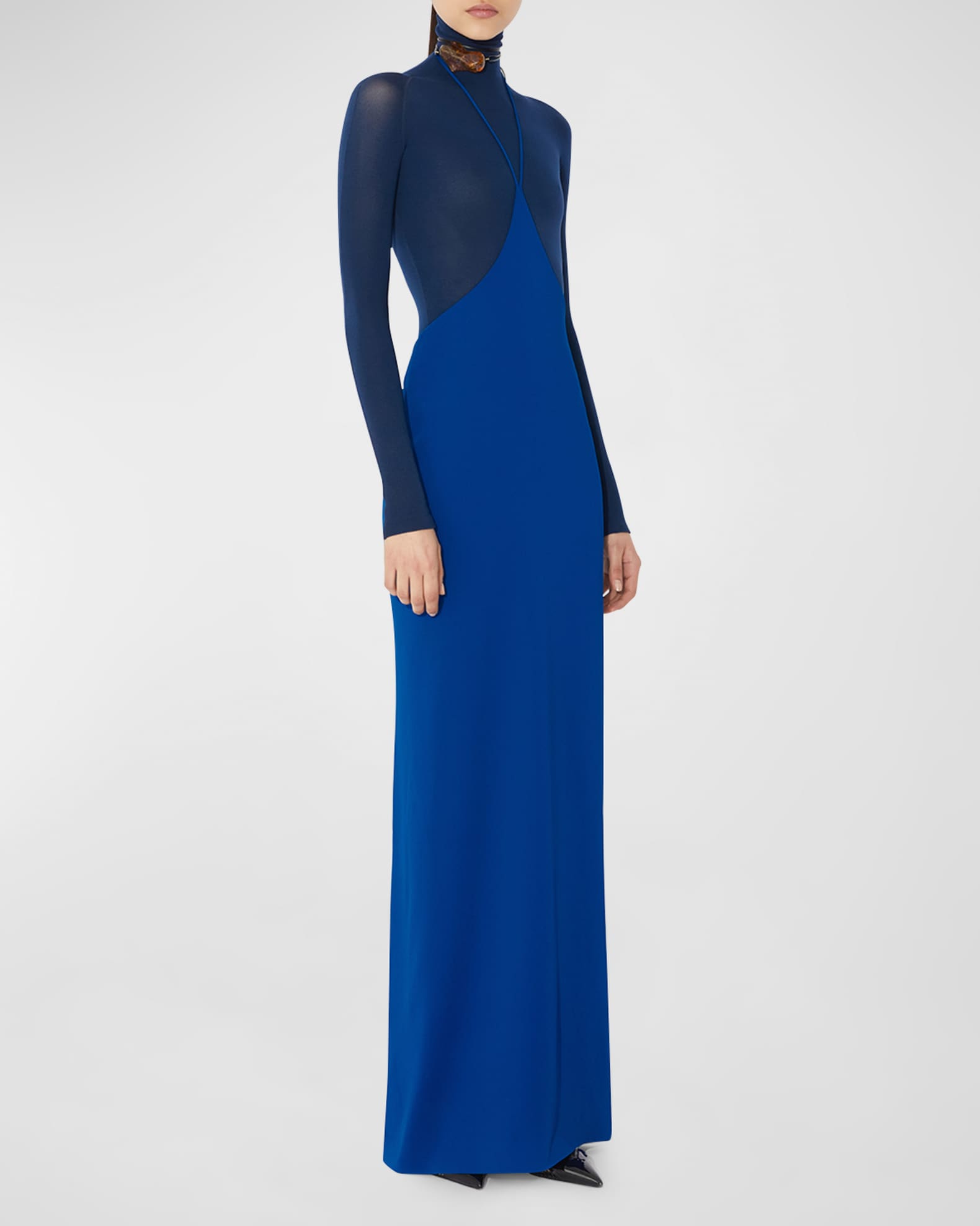 ALAIA SemiSheer Turtleneck Bodysuit Neiman Marcus