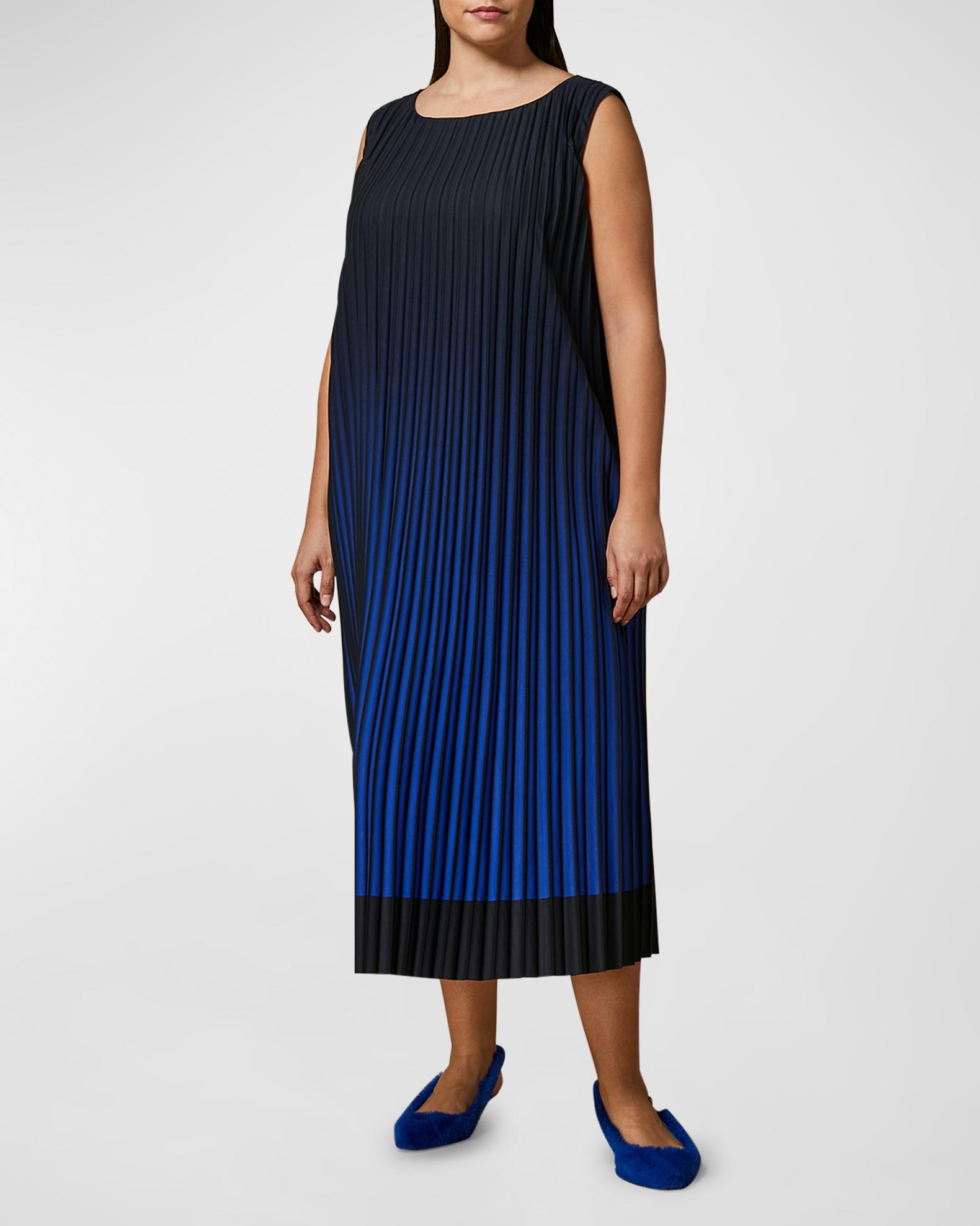 Marina Rinaldi Plus Size Danzare Pleated Ombre Midi Dress Neiman Marcus