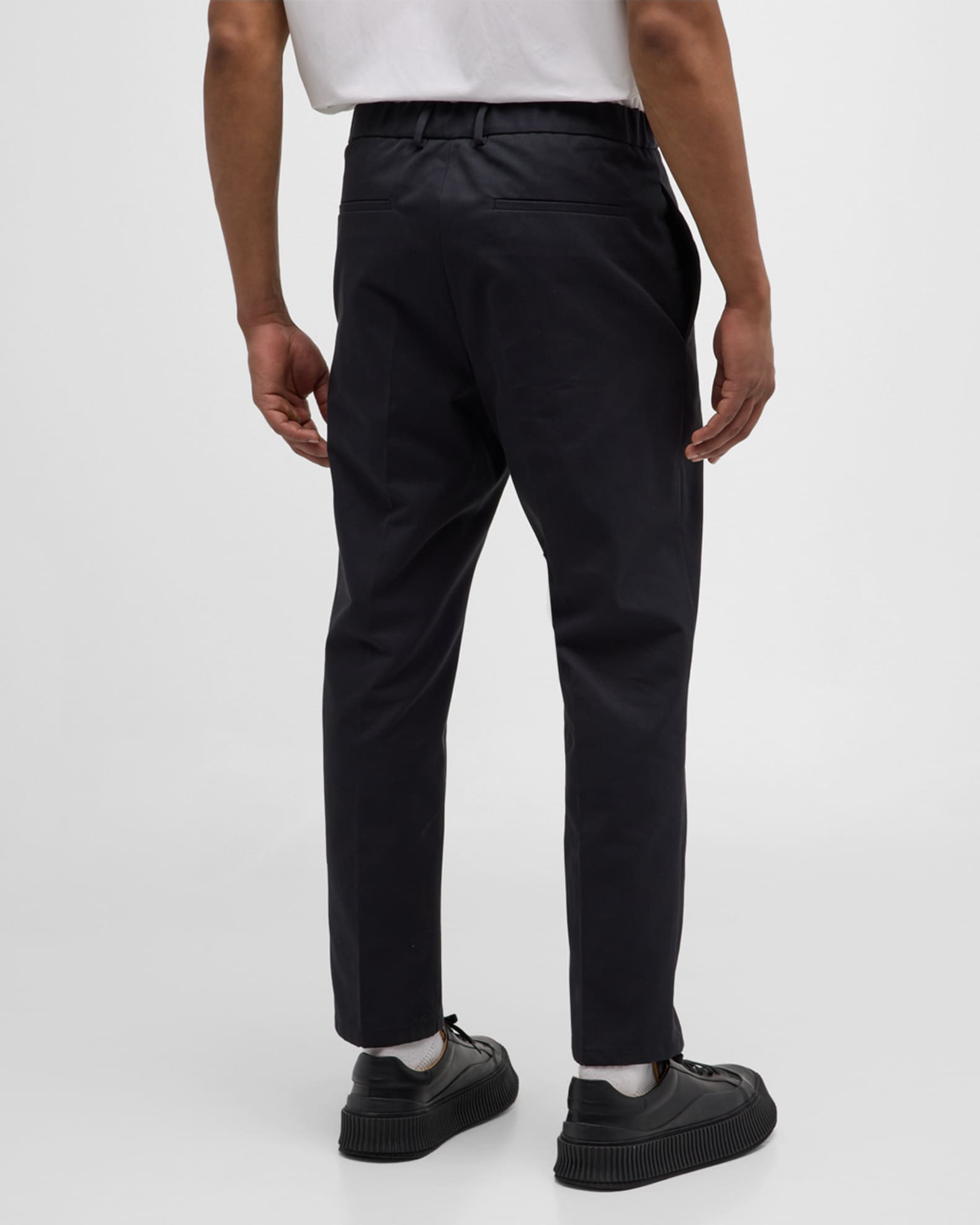 Men's Straight-Leg Gabardine Trousers