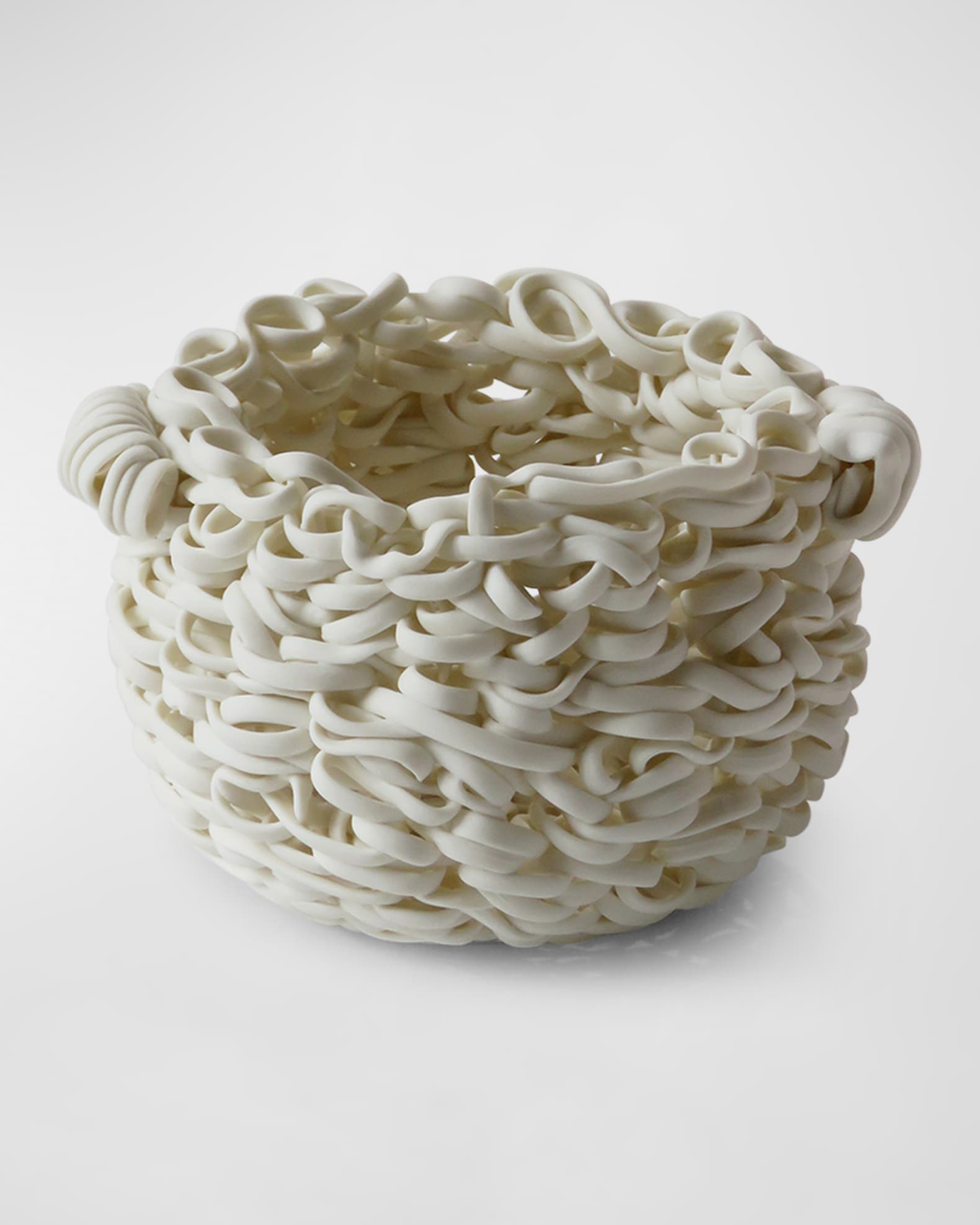 Livia Marasso Intereccini Limoges Porcelain Cachepot
