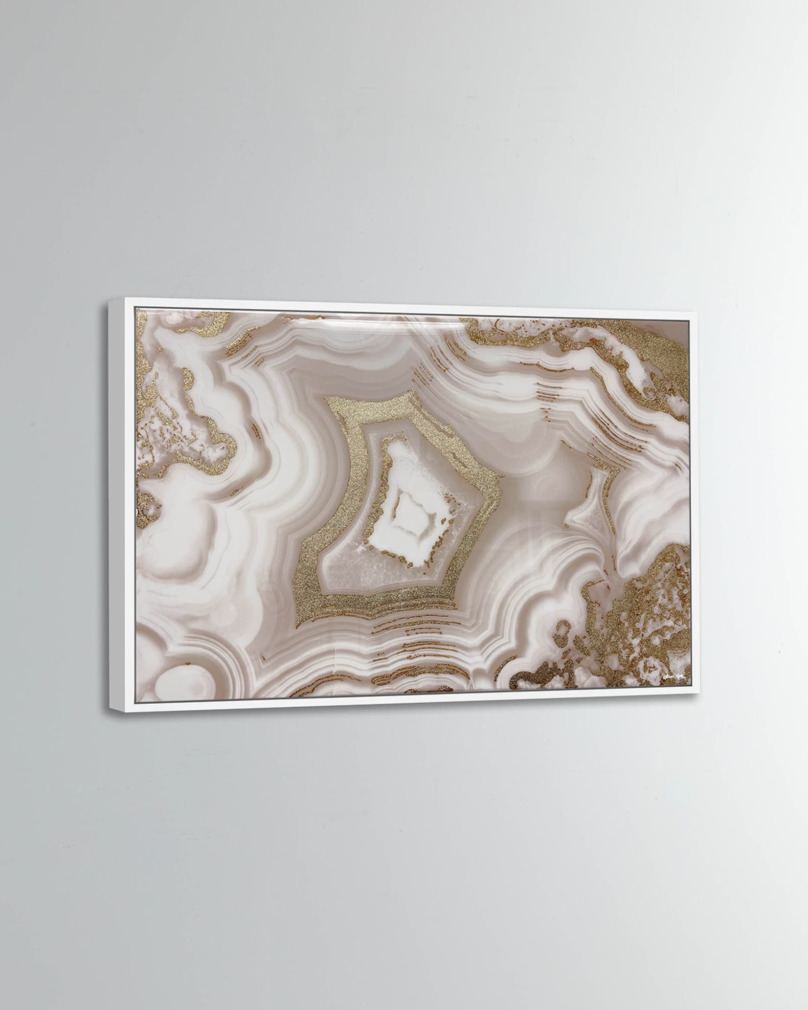 The Oliver Gal Artist Co. 'Ivory Agate Splendor' Hand-Embellished ...