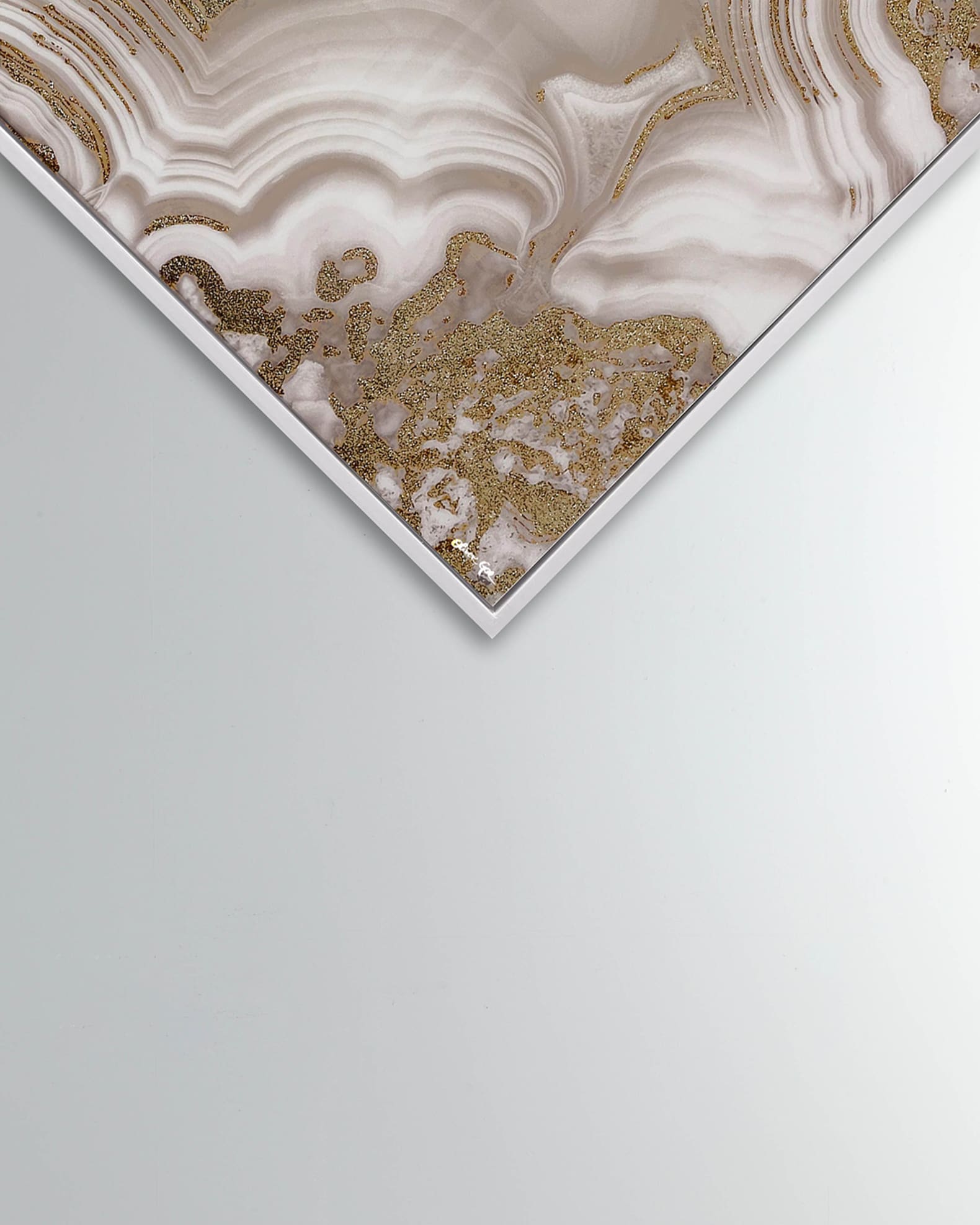 The Oliver Gal Artist Co. 'Ivory Agate Splendor' Hand-Embellished ...