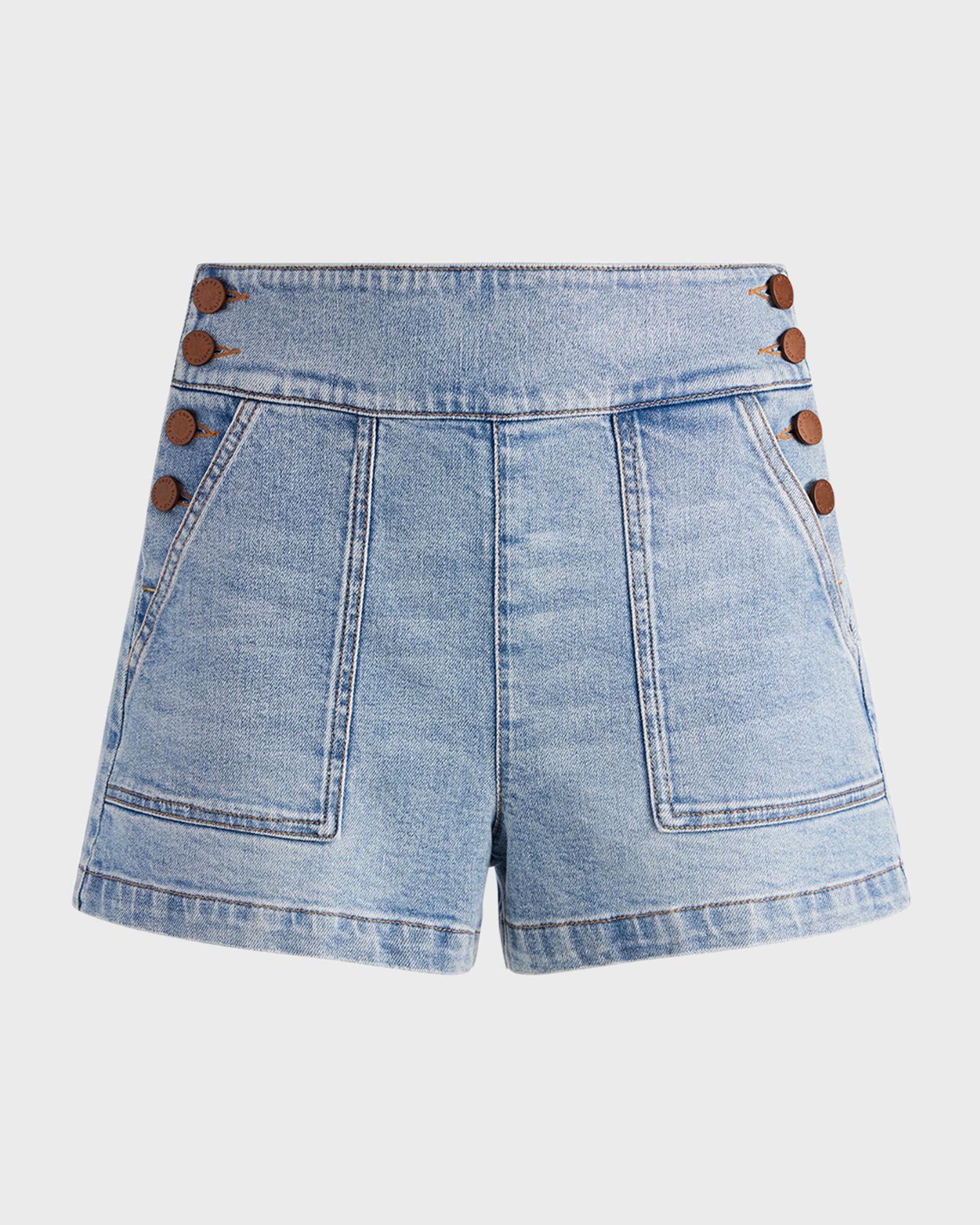 ALICE + OLIVIA Donald Jean Shorts | Neiman Marcus