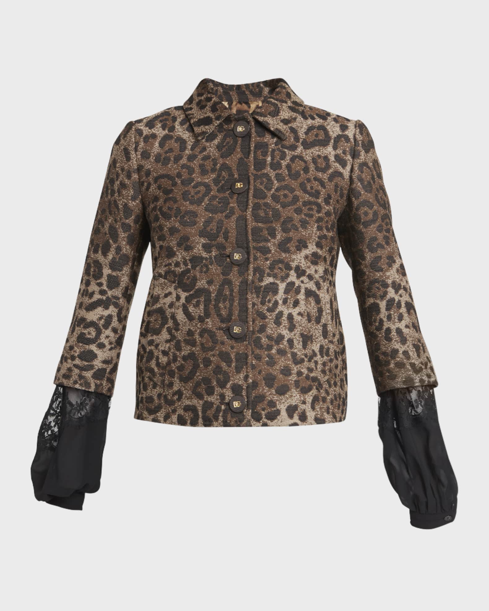 Leopard print short jacket outlet