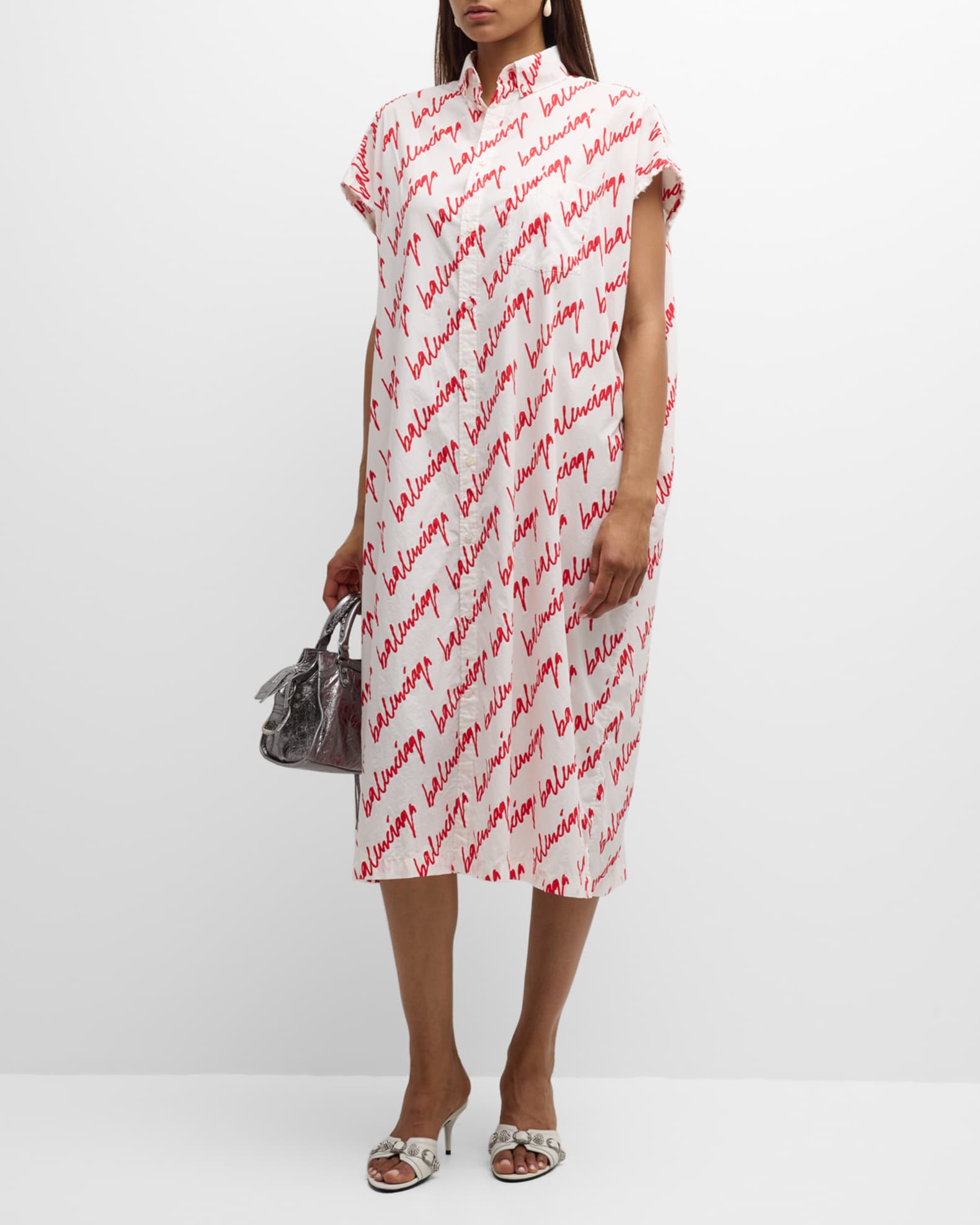Scribble Rawcut Dress | Neiman Marcus