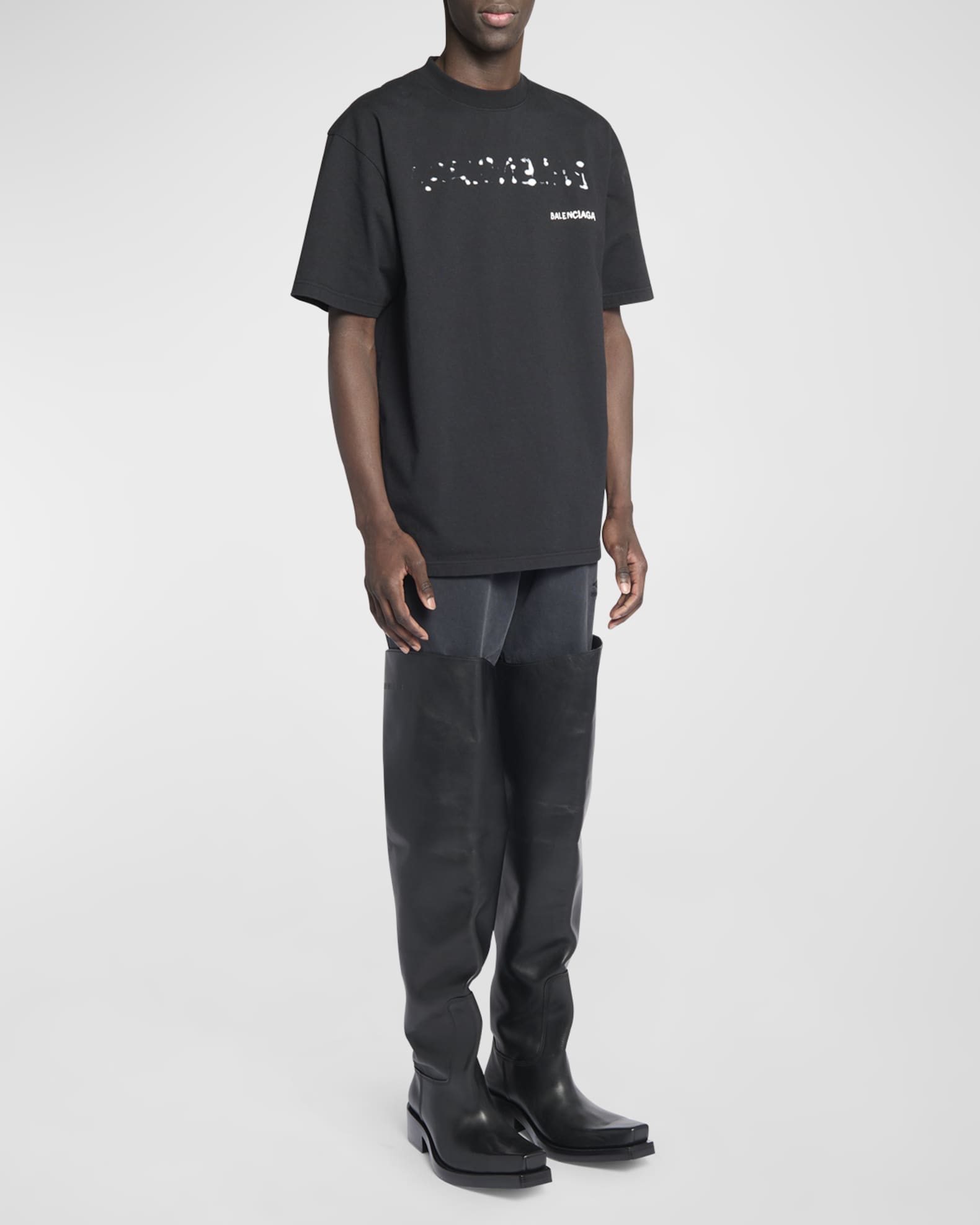 Black balenciaga t shirt mens deals