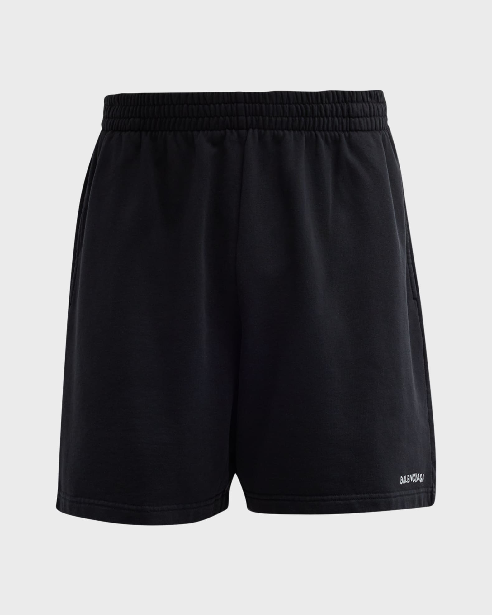 Balenciaga Men s Hand Drawn Balenciaga Sweat Shorts Neiman Marcus