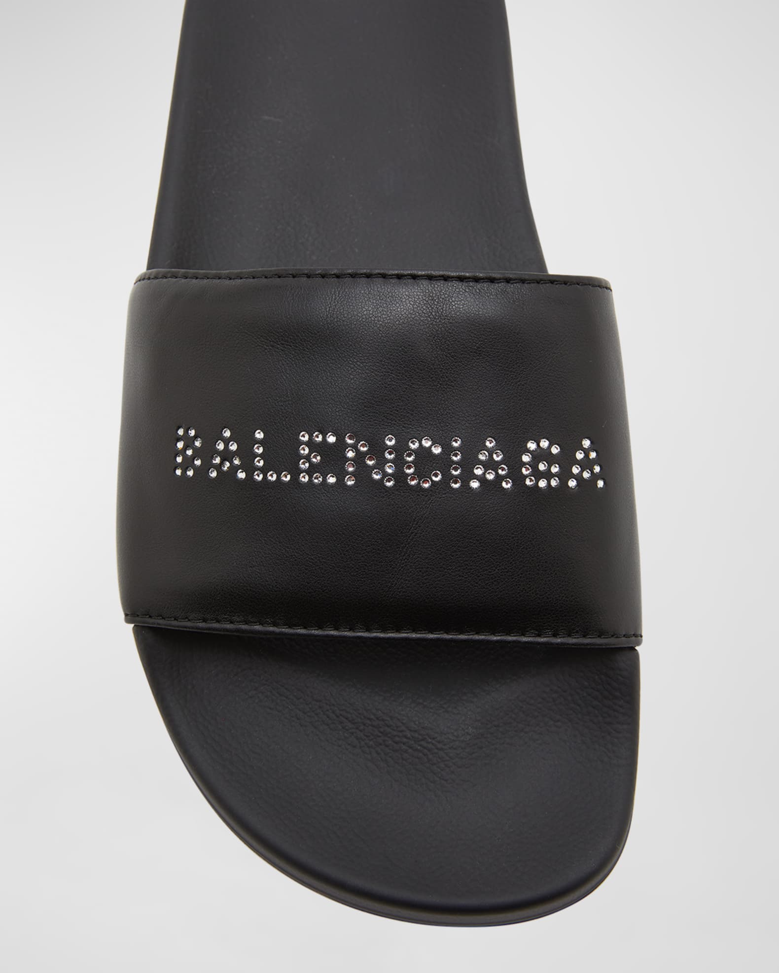 Balenciaga Pool Slide Sandal With Rhinestones | Neiman Marcus
